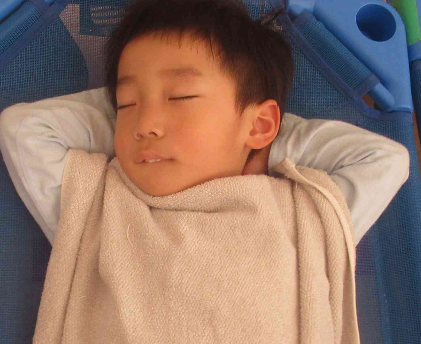 いっぱい走ってぐっすり眠っているお友だちです♡