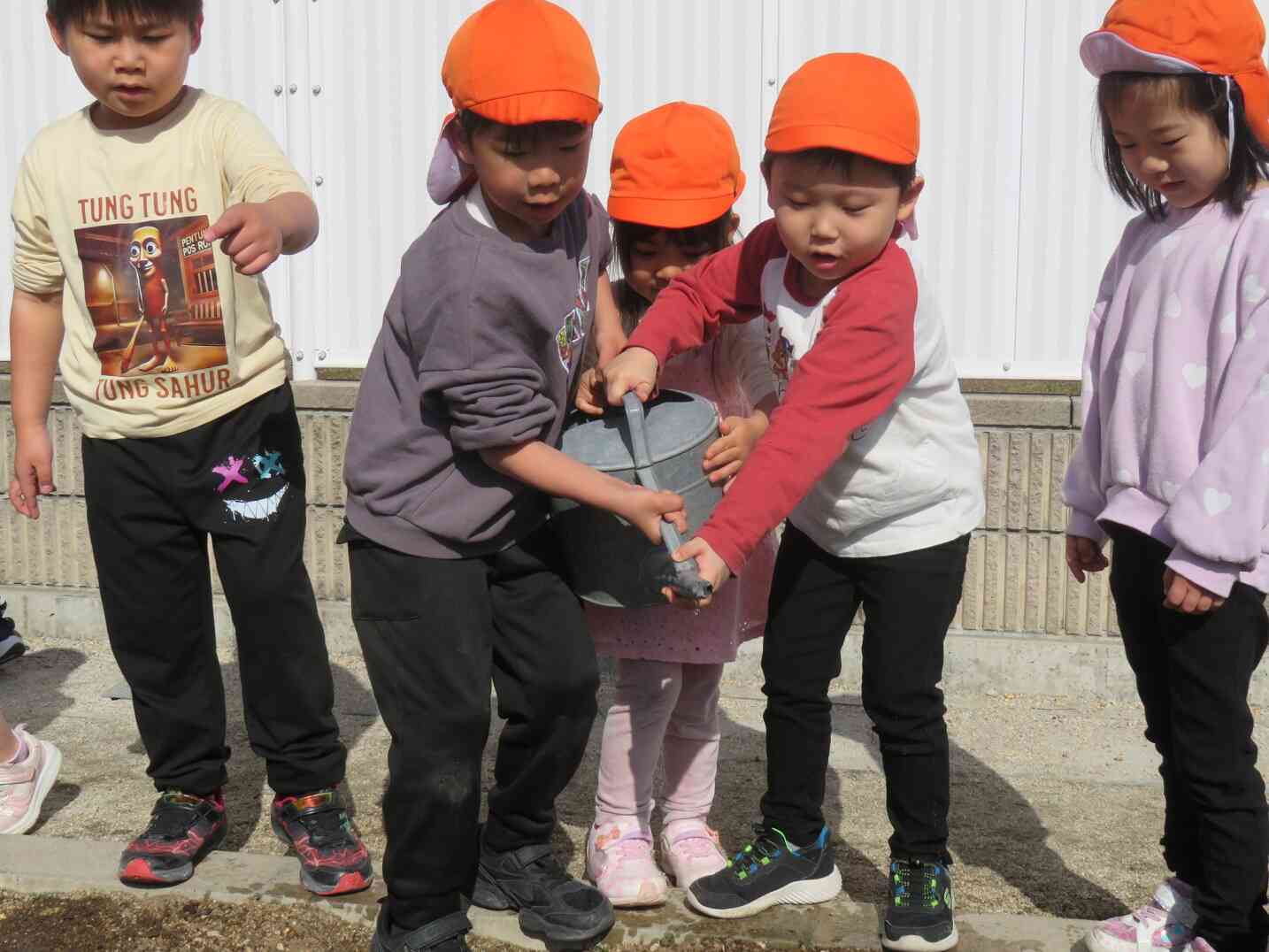 お水もたくさんあげて、早く大きくな～れ！