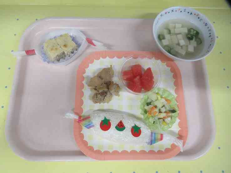 縁日ごっこの日の給食