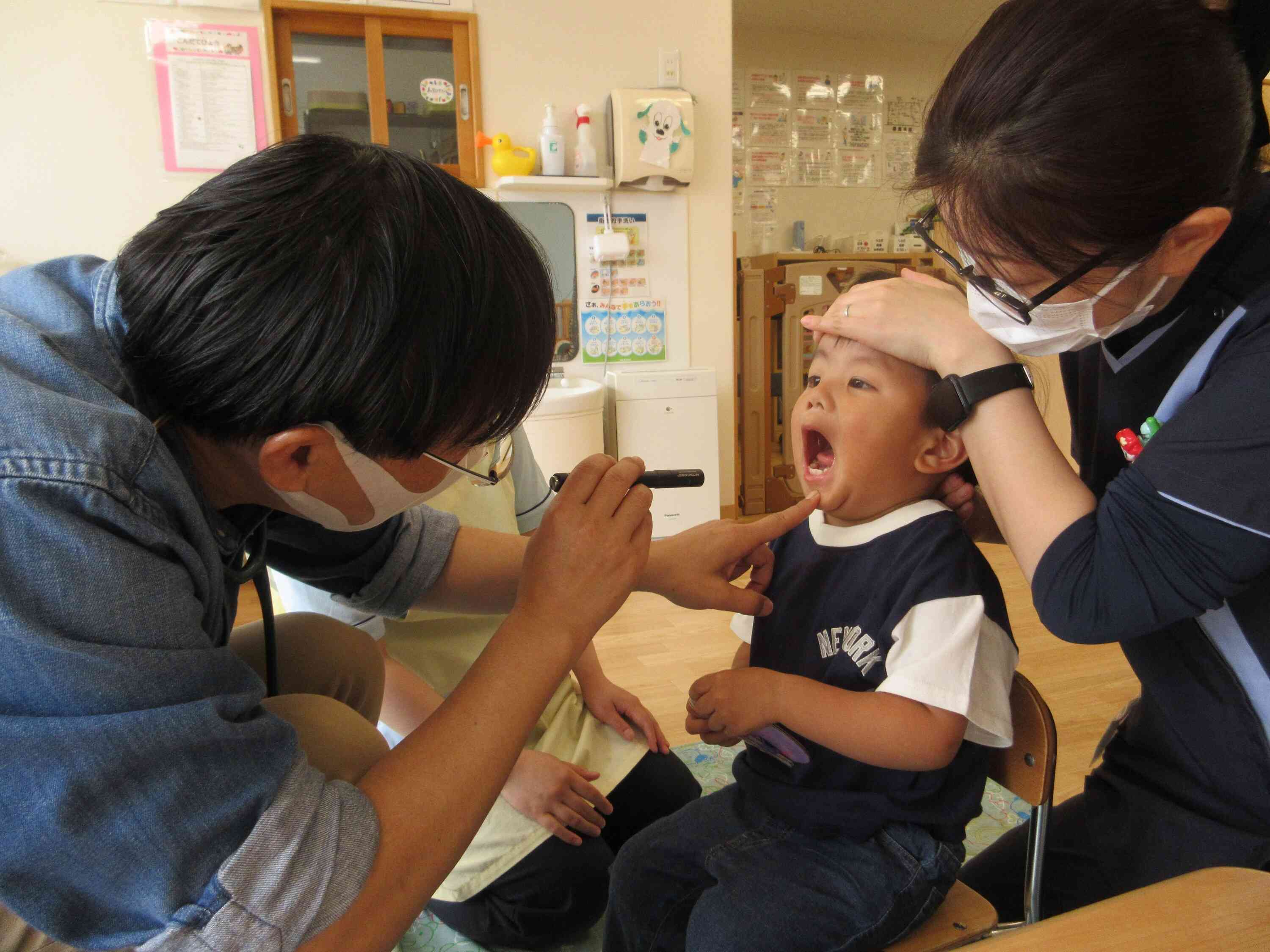 内科健診もありドキドキしながら頑張りました！