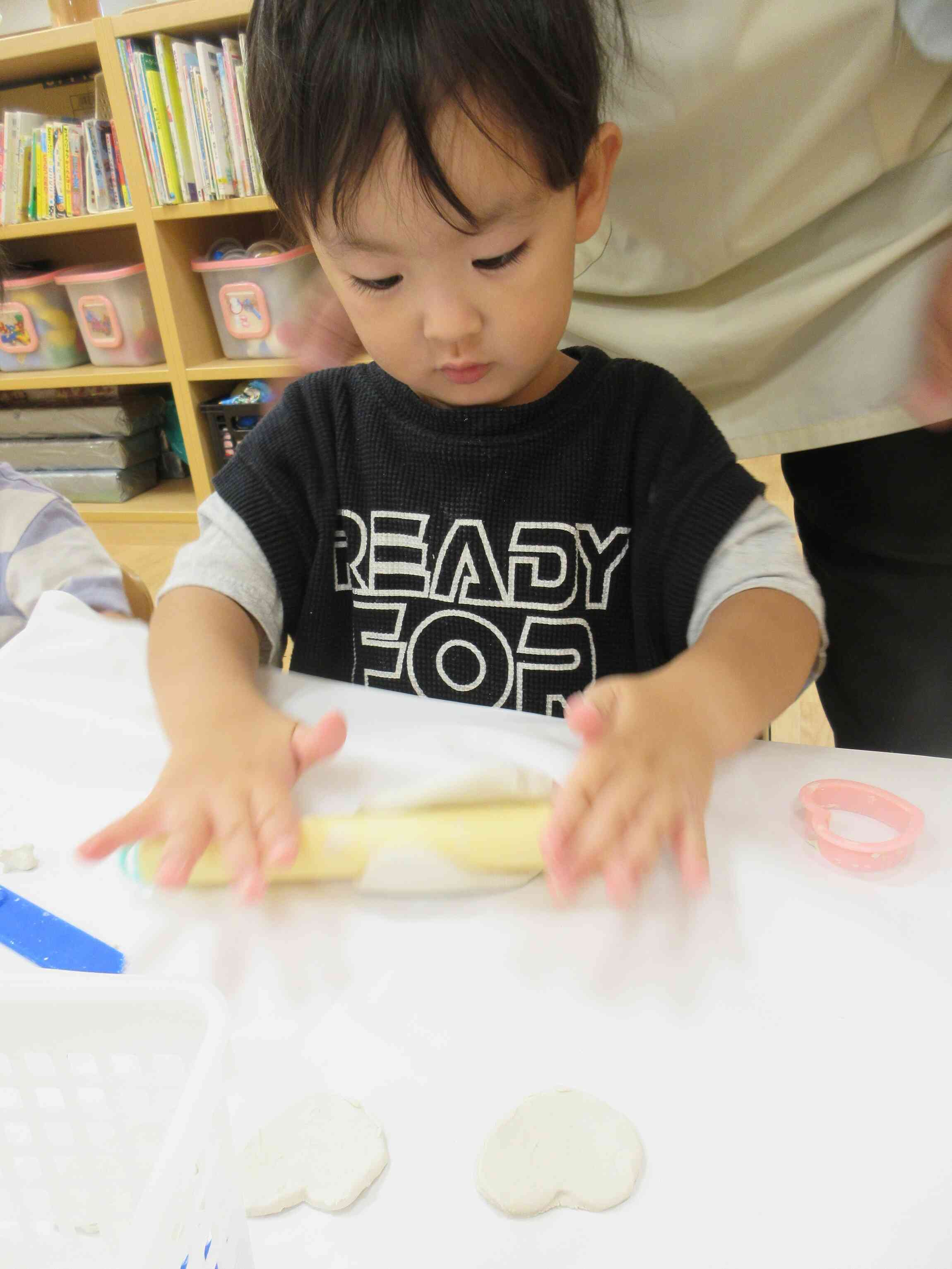 麺棒を上手に使っていましたよ！