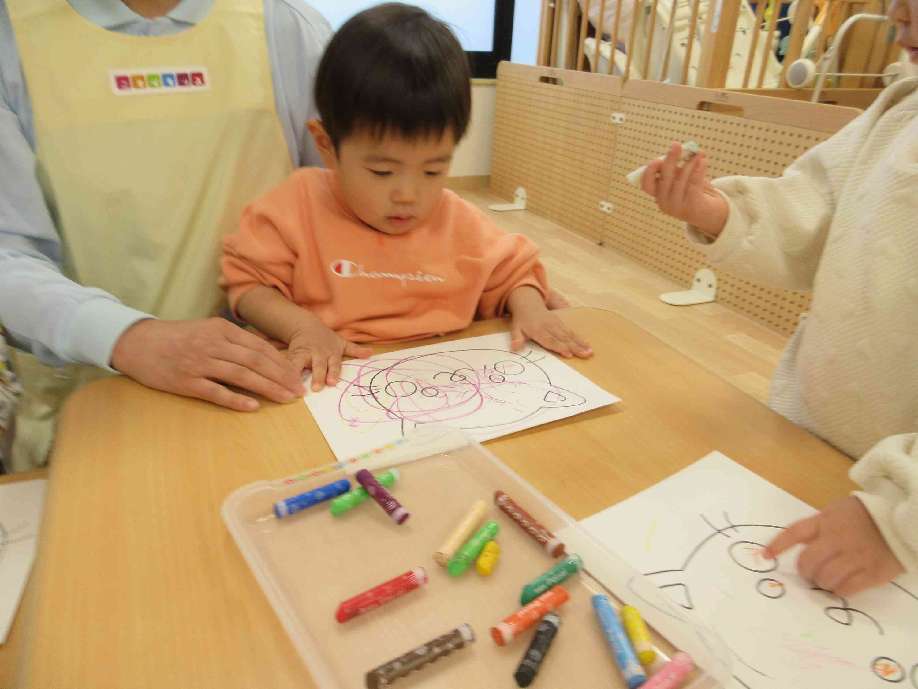 完成～～♪とっても満足そうでかわいらしかったです♪