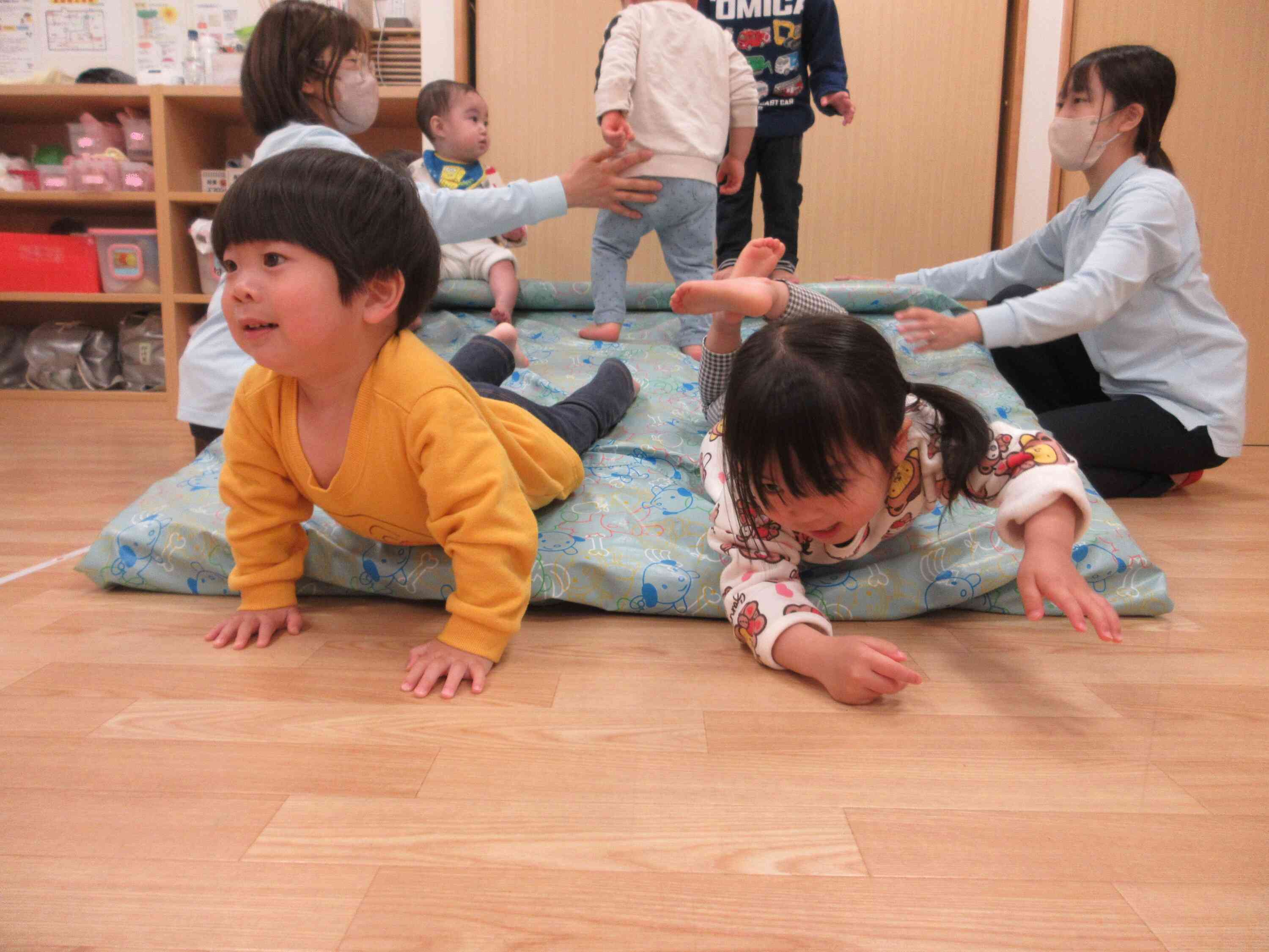 せーの！で一緒に滑りました♪