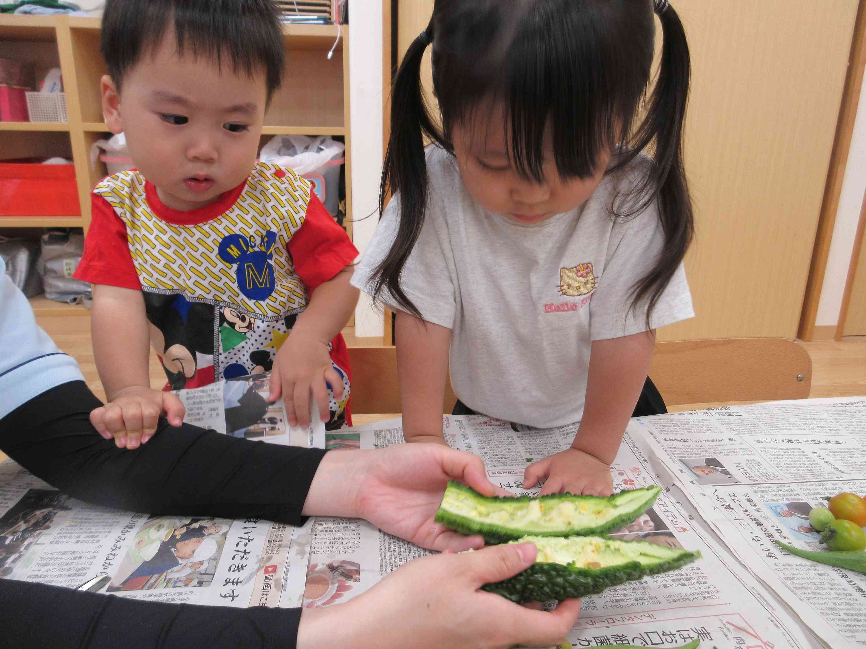 ～食育～野菜にふれよう♪