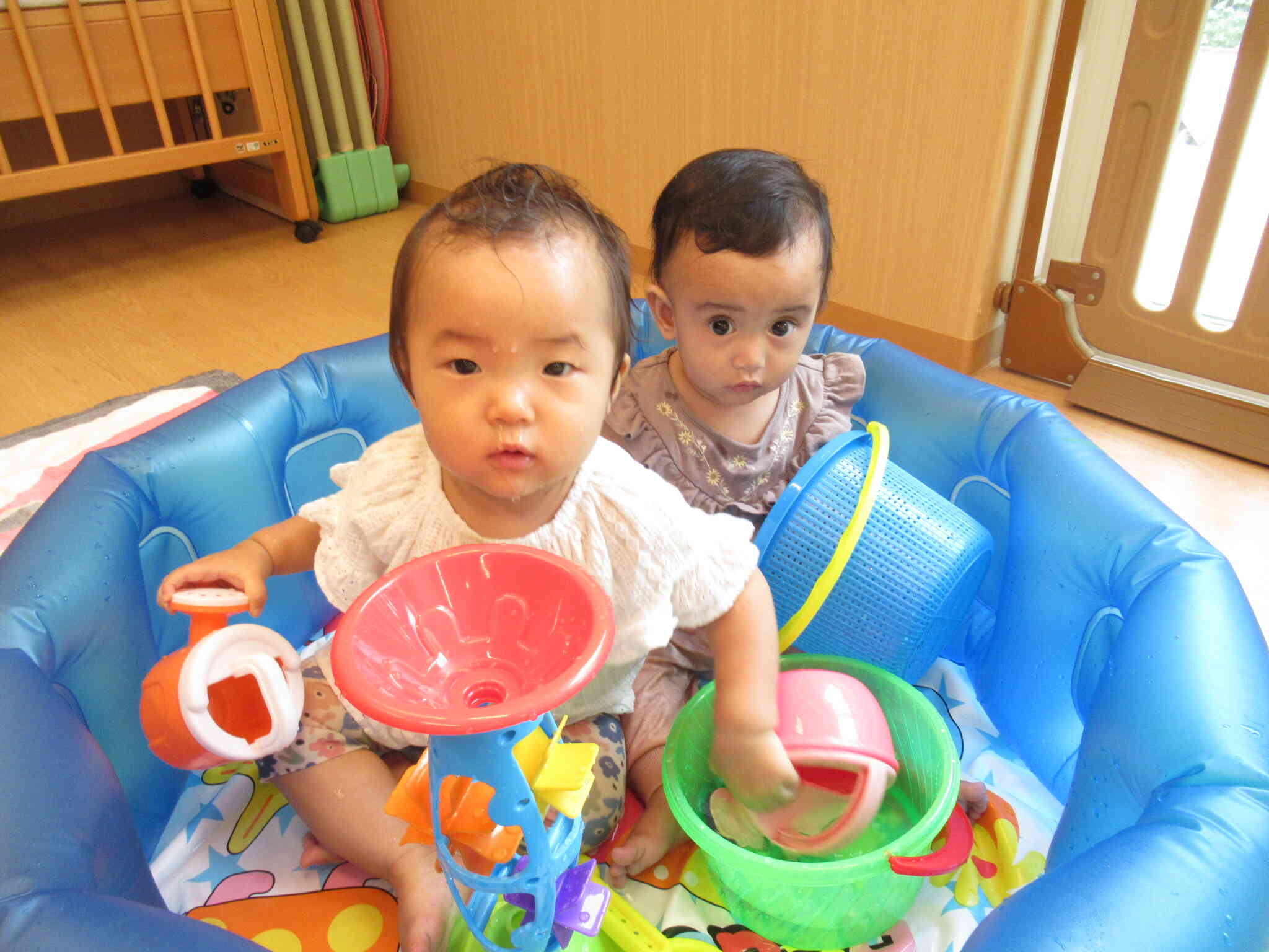 水遊び！０歳児