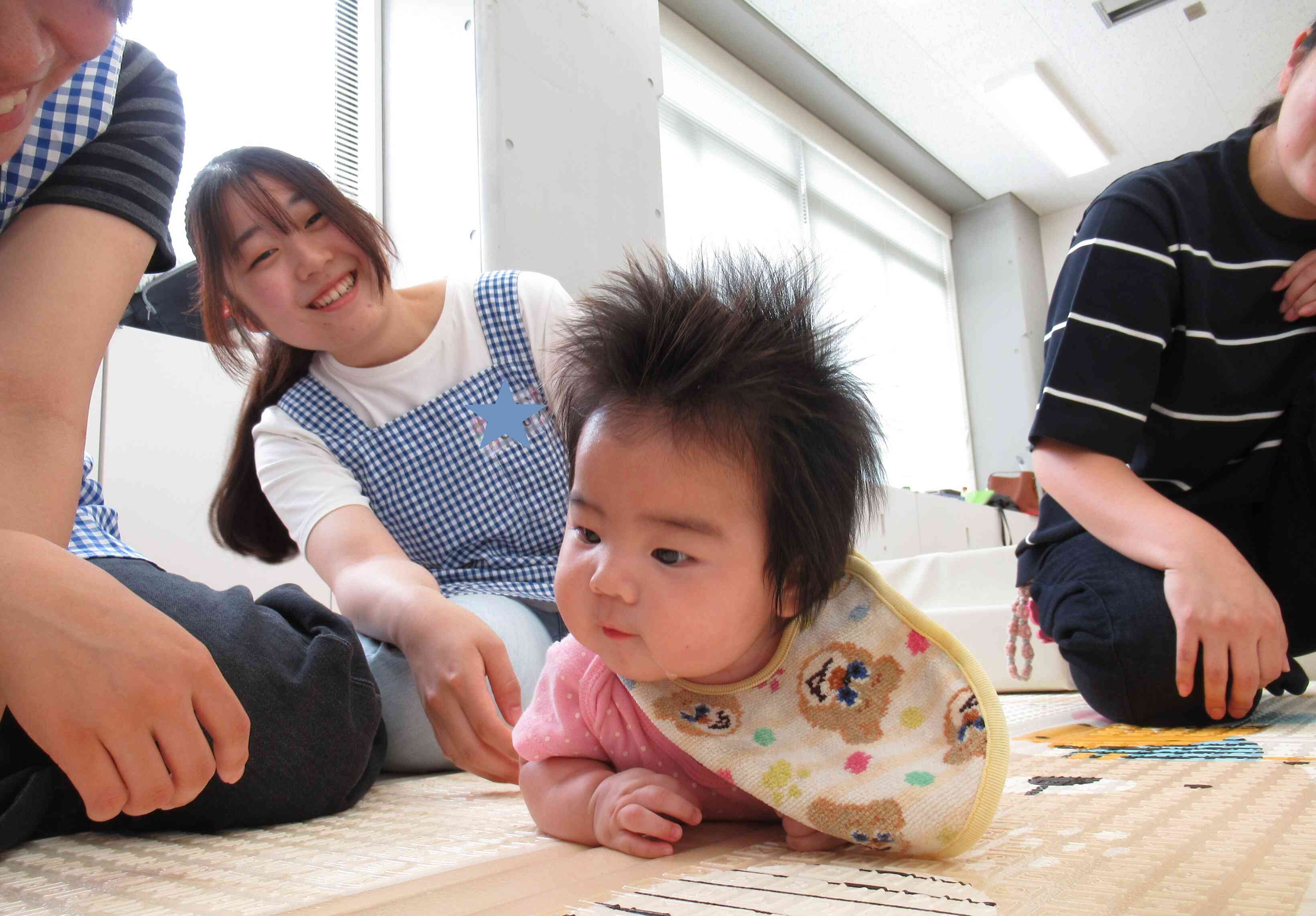寝返りできたよ！