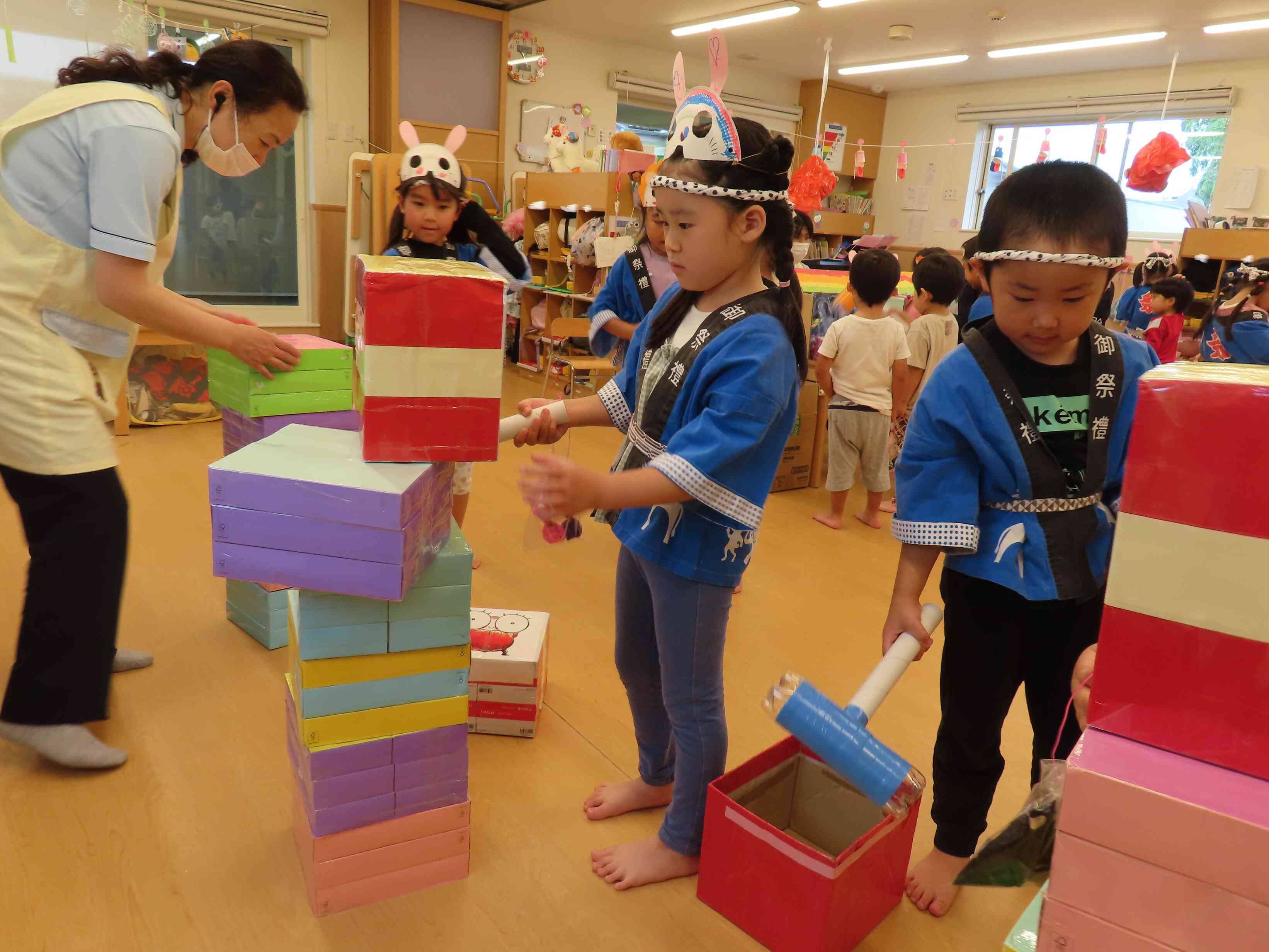 超難関の「だるま落とし」