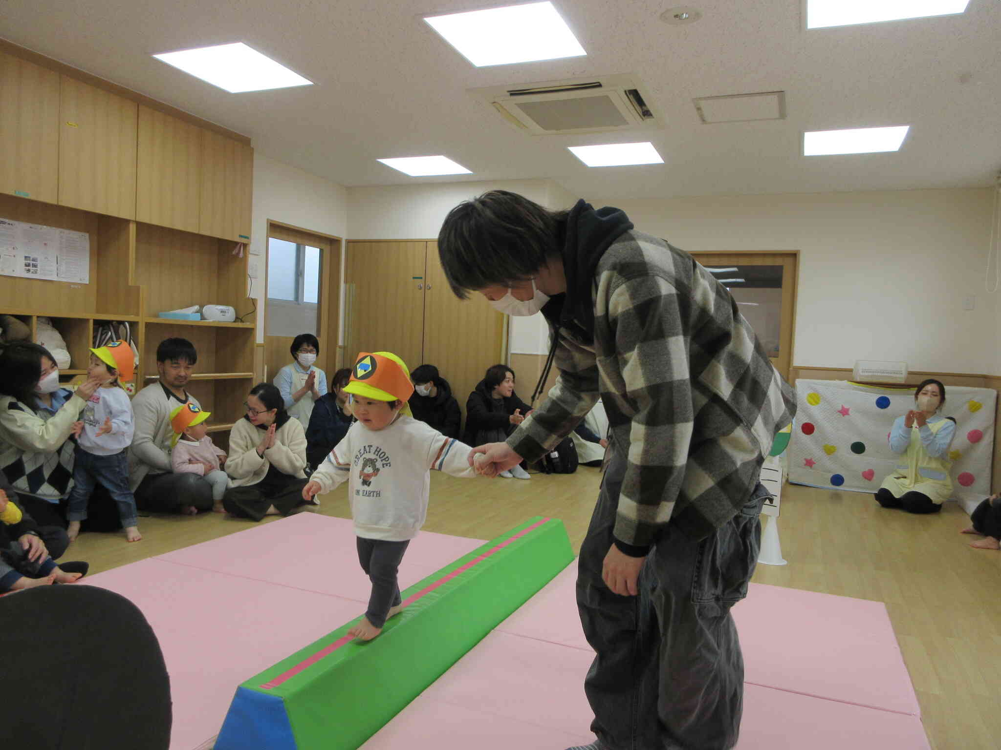 平均台も歩けるよ！