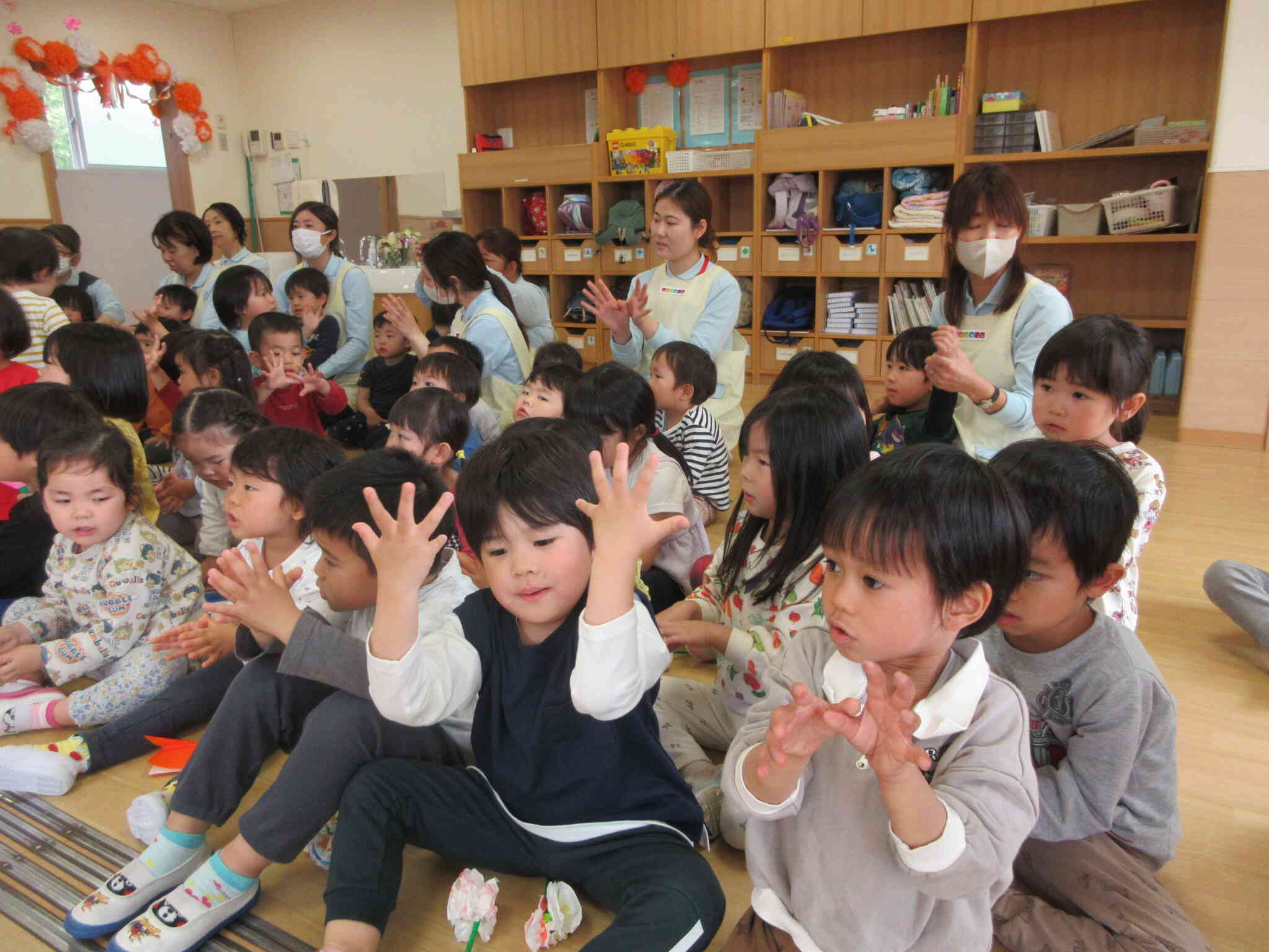 「むすんでひらいて」上手にできたよ！
