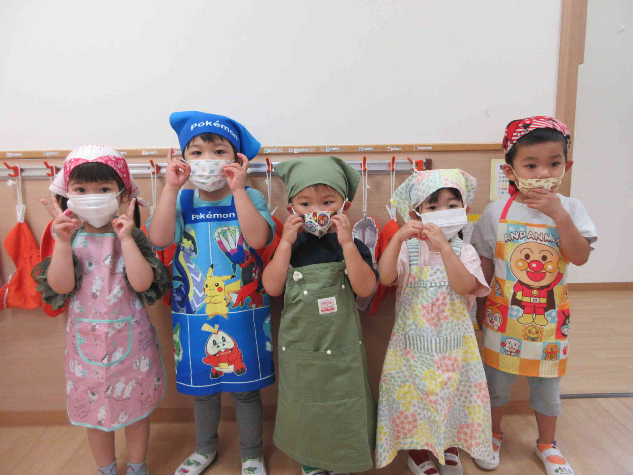 エプロンにあってるね！！（3歳児）
