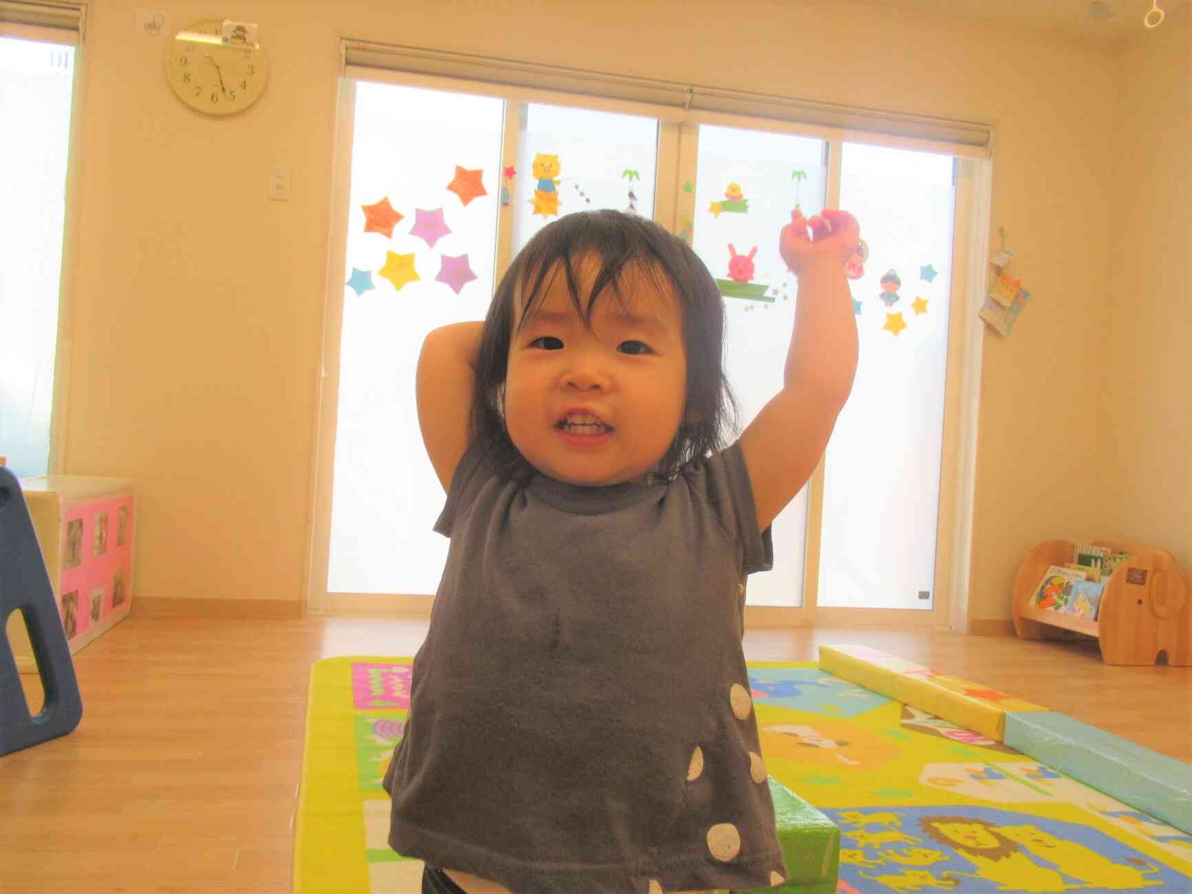 一本橋渡り、大成功～☆