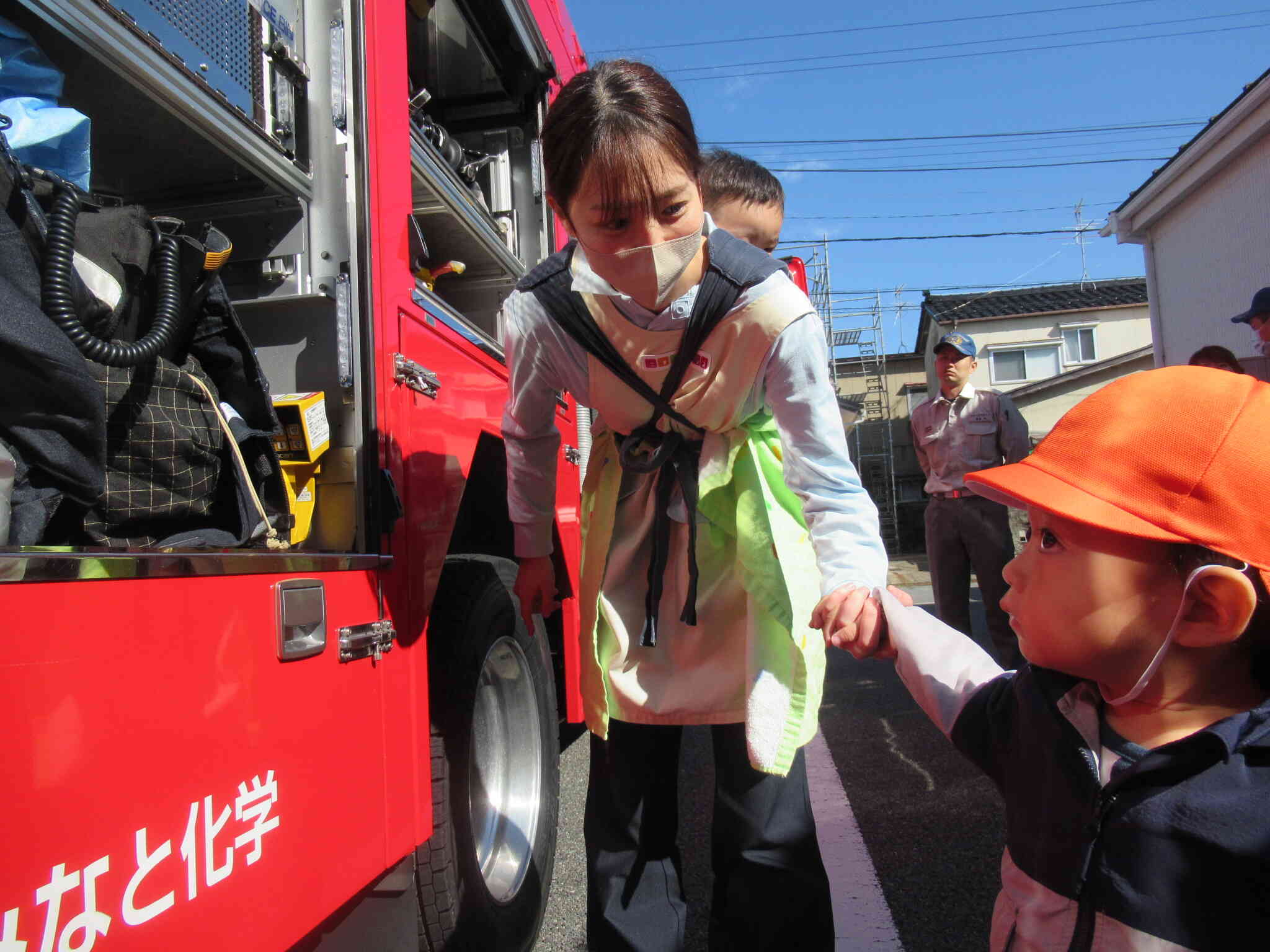 消防車がやってきた！