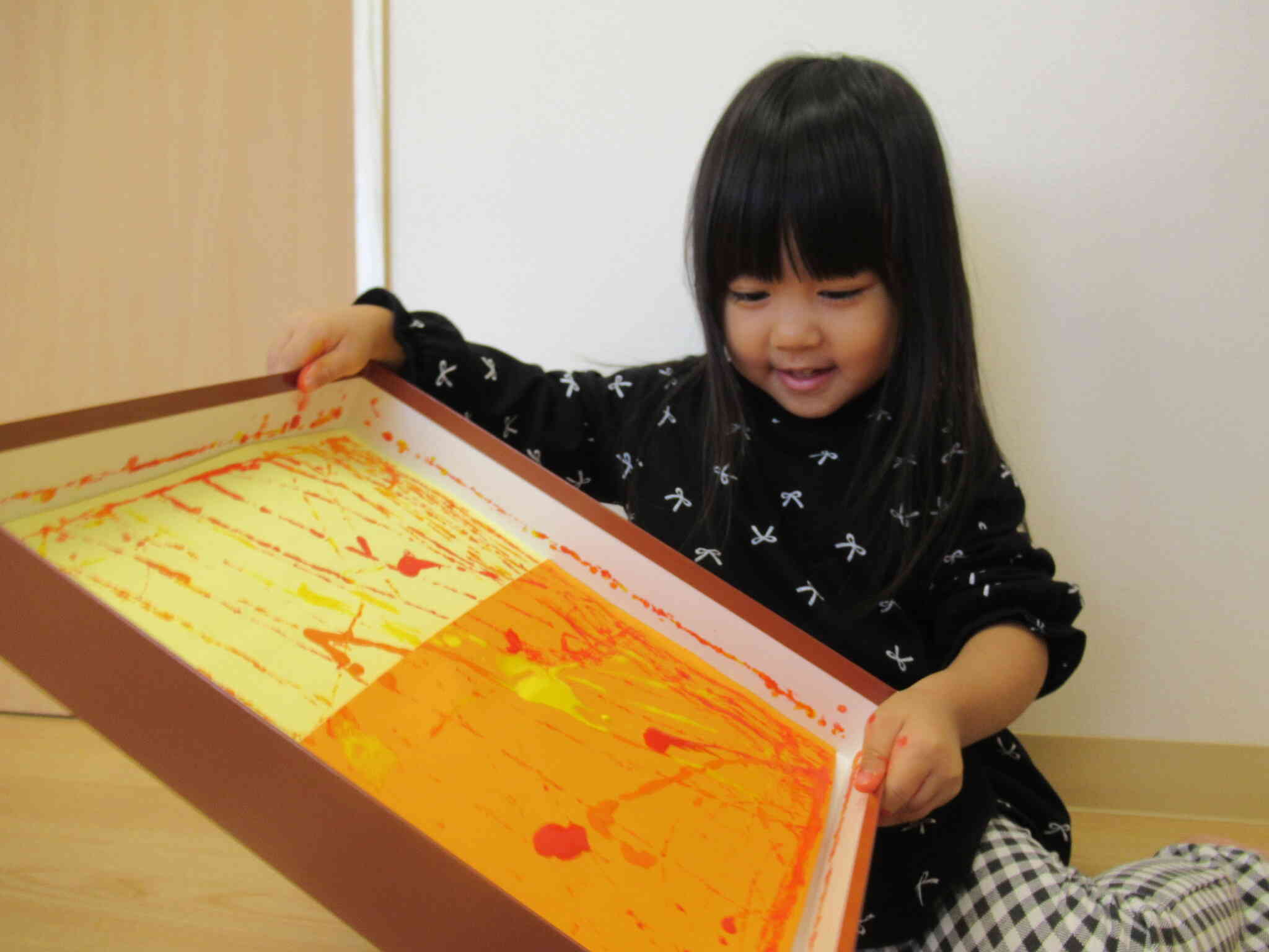 ボールの足跡、おもしろいね♪