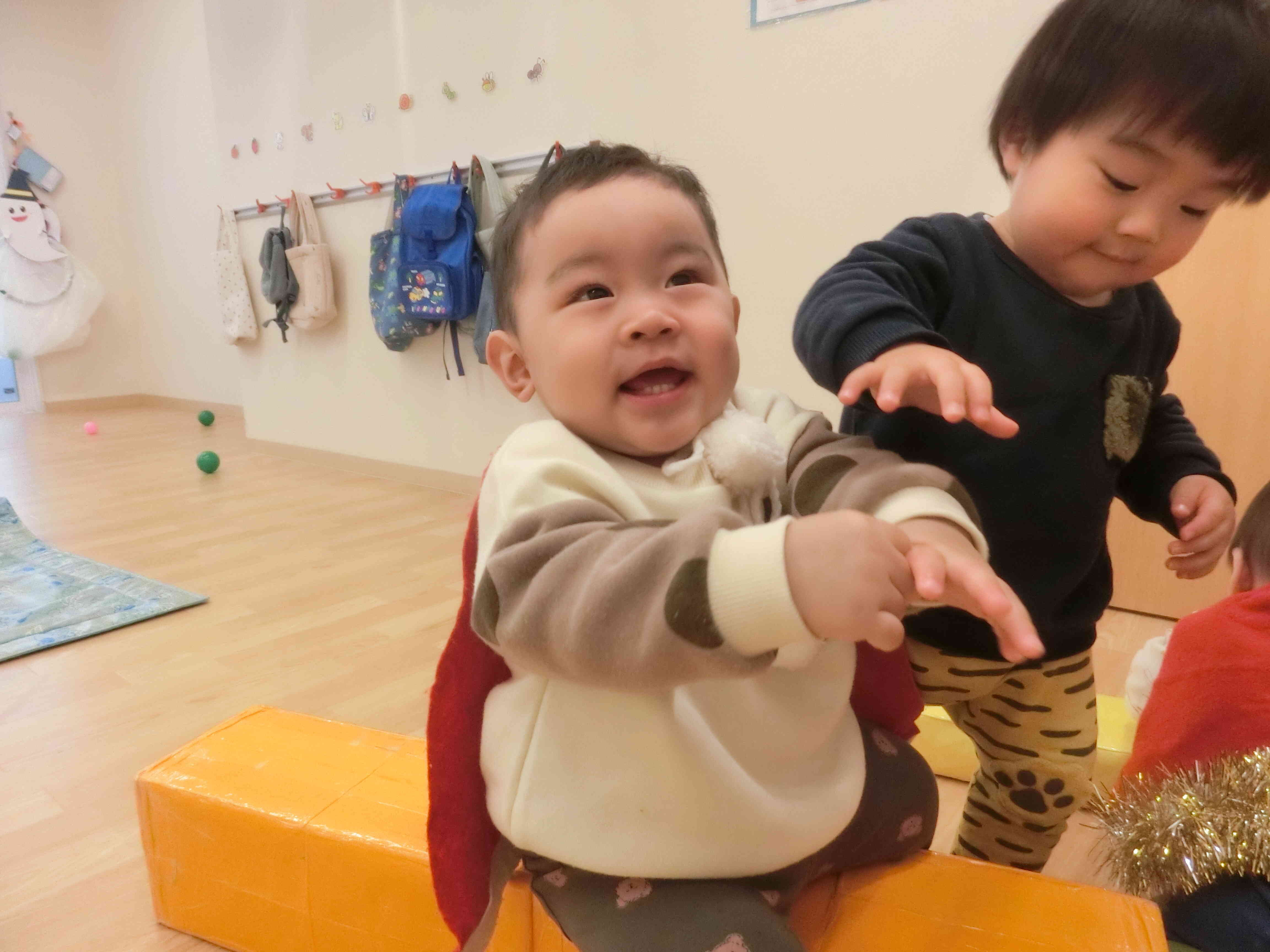 そりに乗ってしゅっぱーつ！