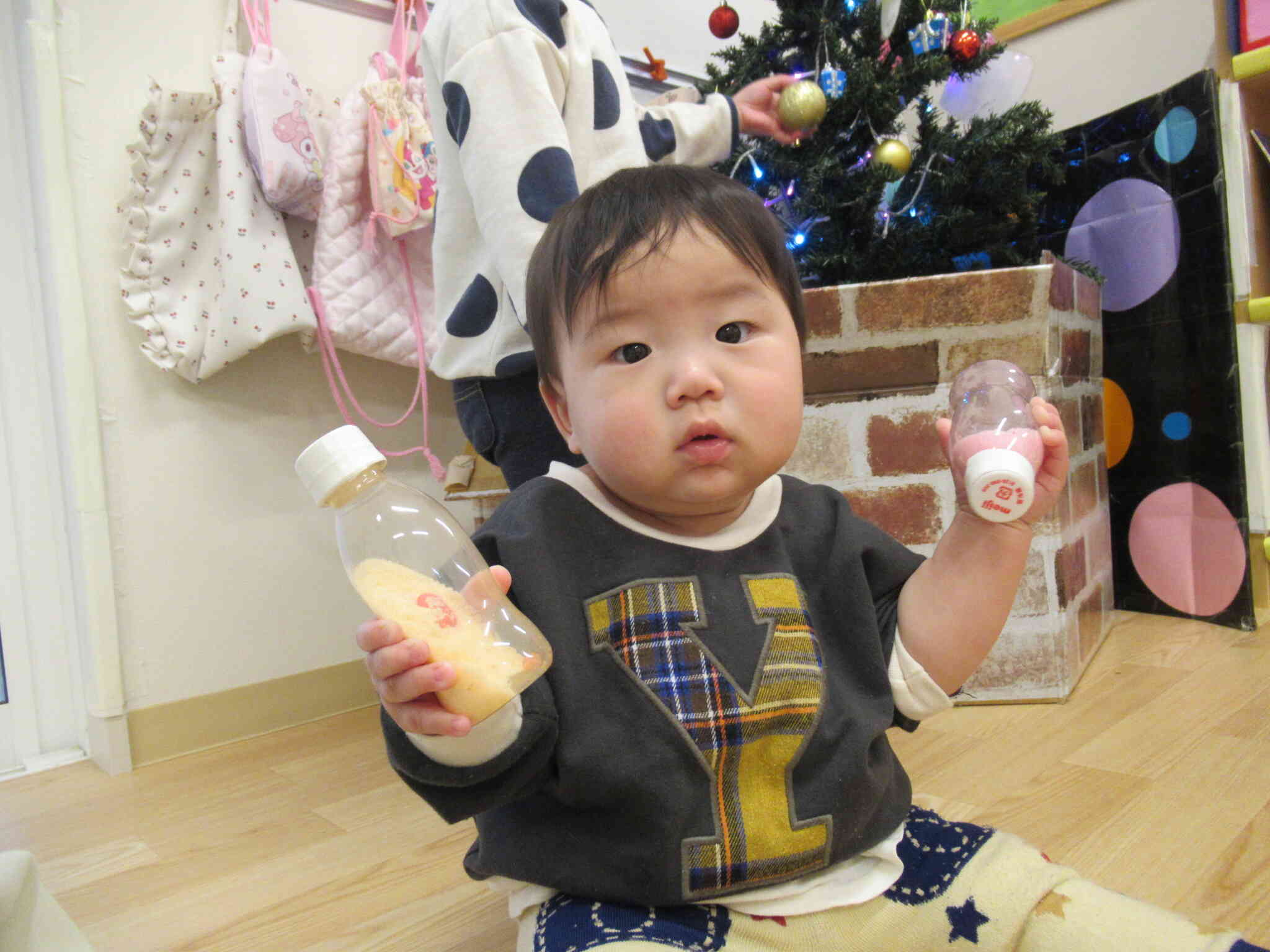 音楽に合わせて、シャンシャンシャン☆