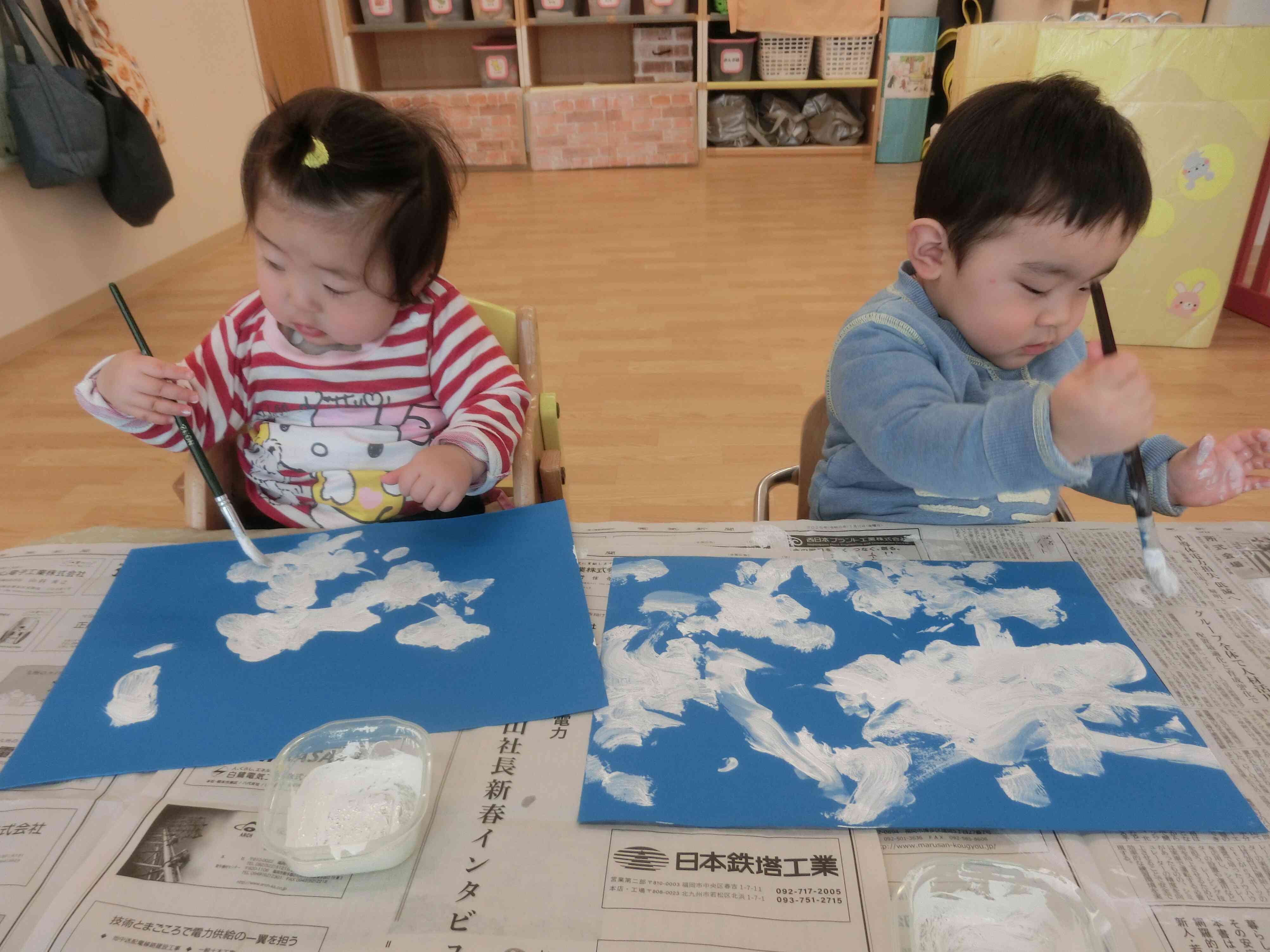 絵の具遊びを楽しもう！