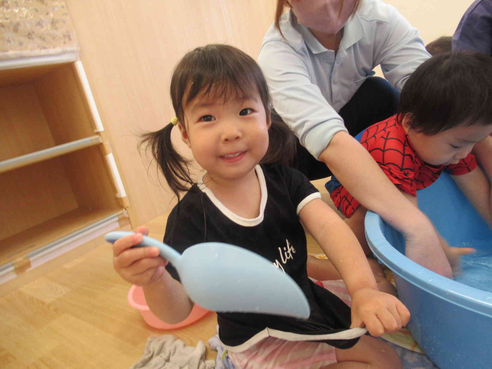 水遊びが始まりました！