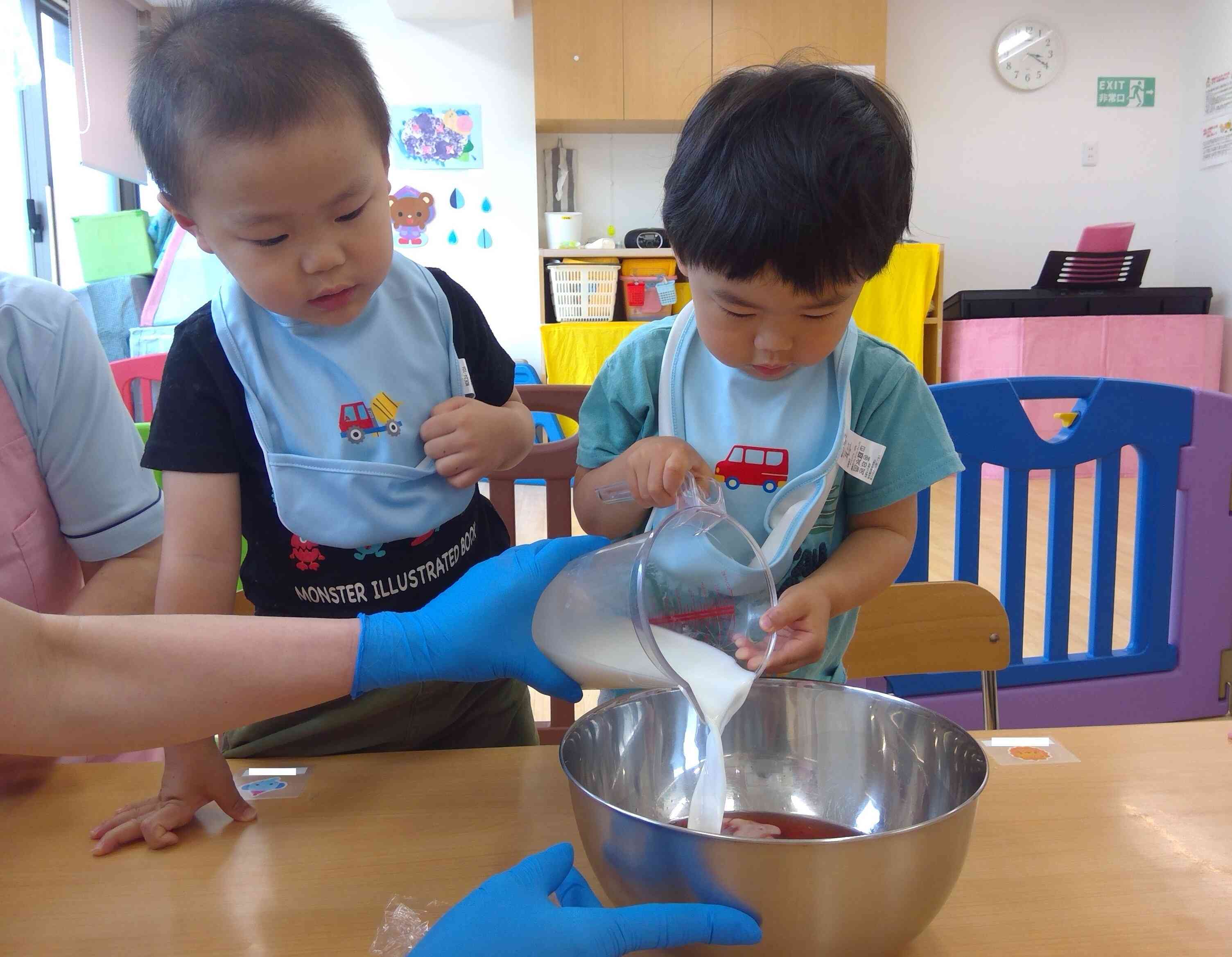 【食育】手洗い指導&フルーチェ作り