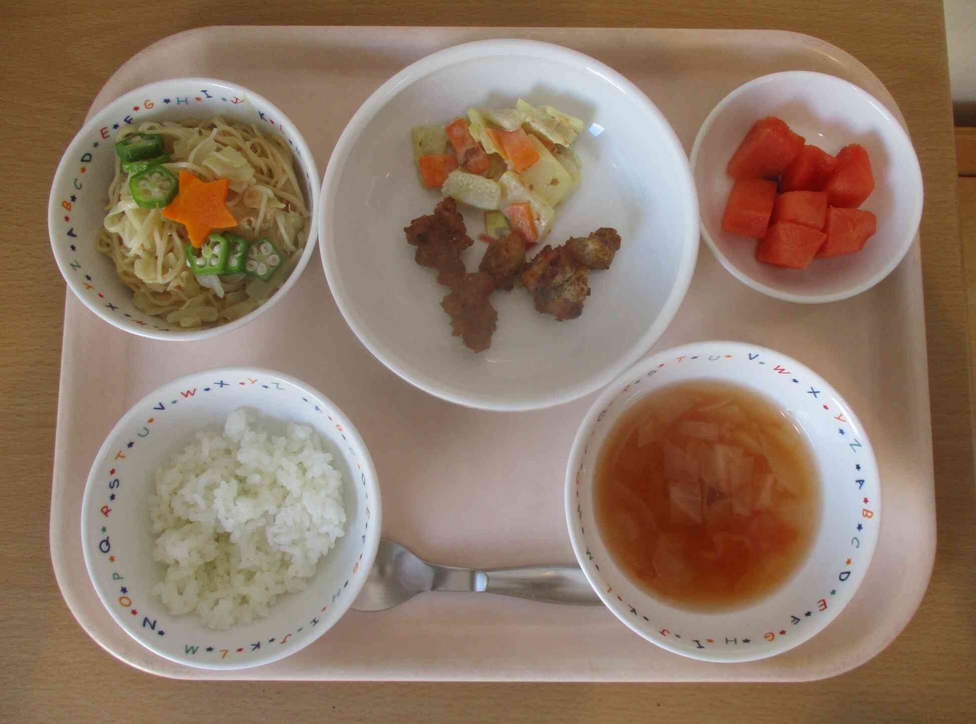 7月7日の給食&午後のおやつ