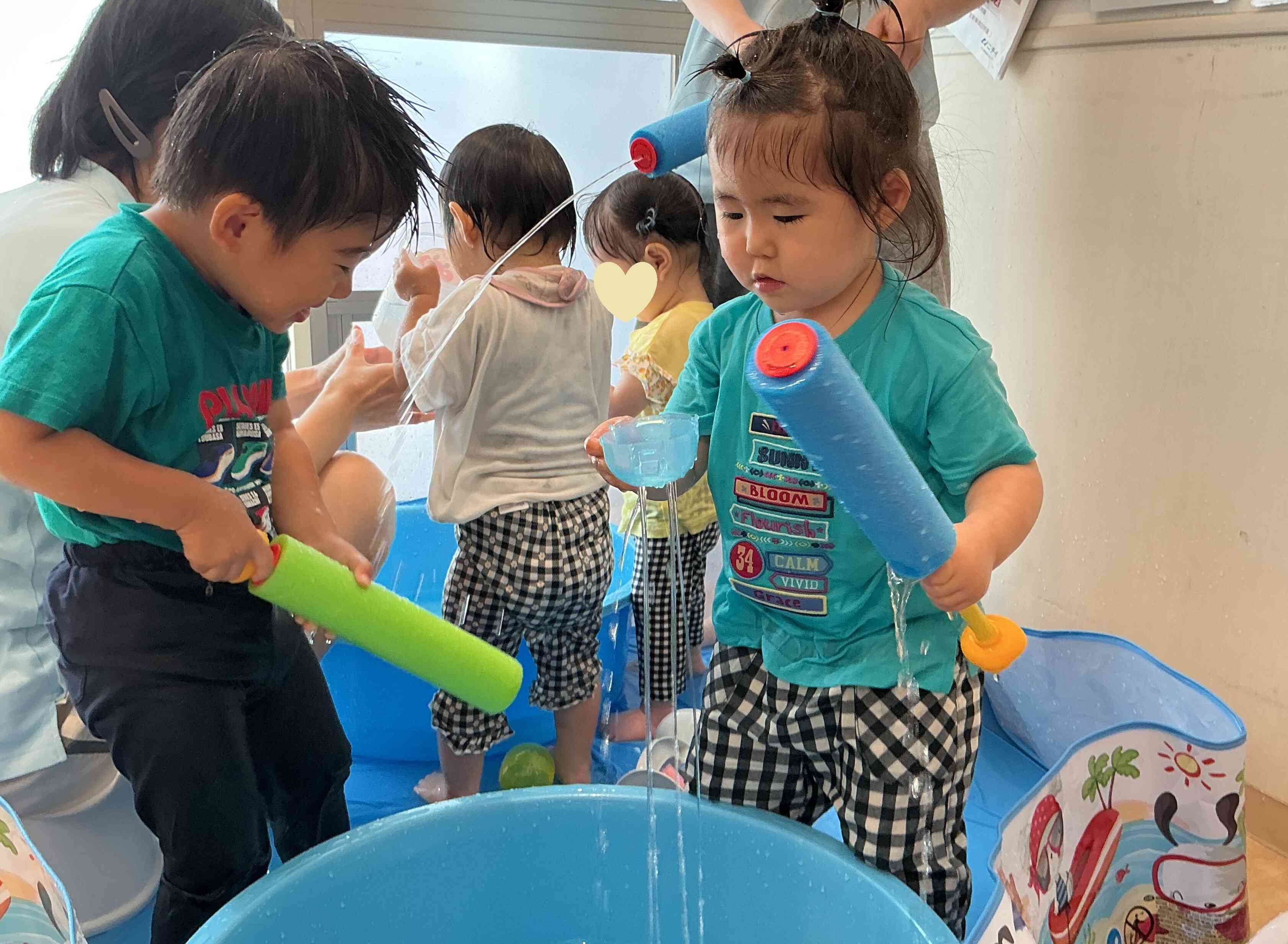 水遊び楽しいね♪