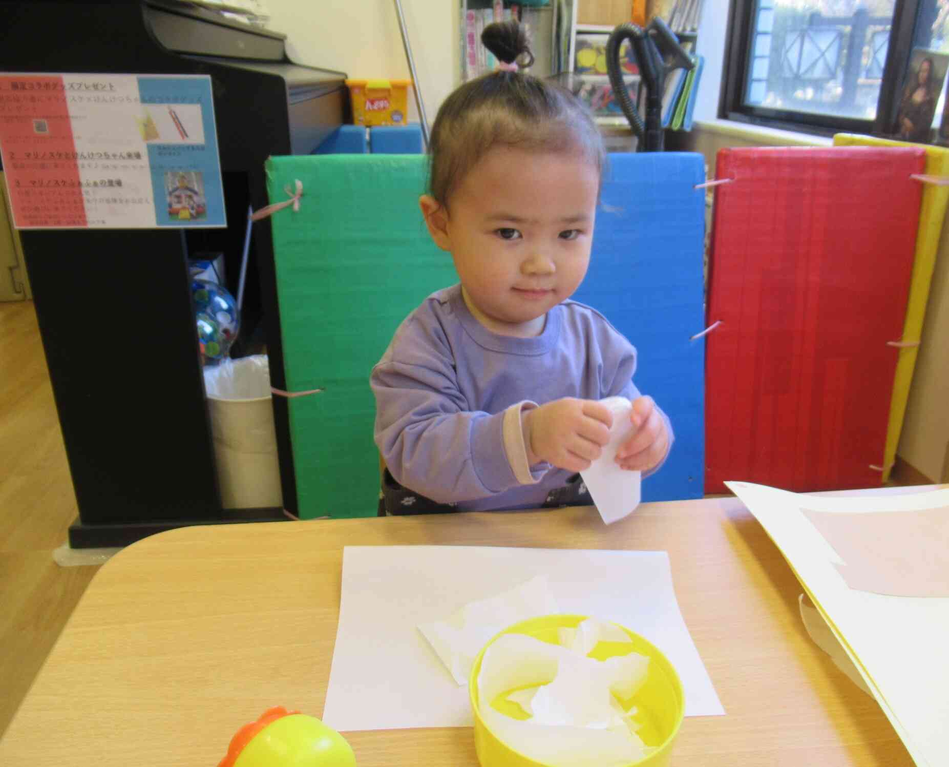 鏡餅の製作をしました！(１歳児)