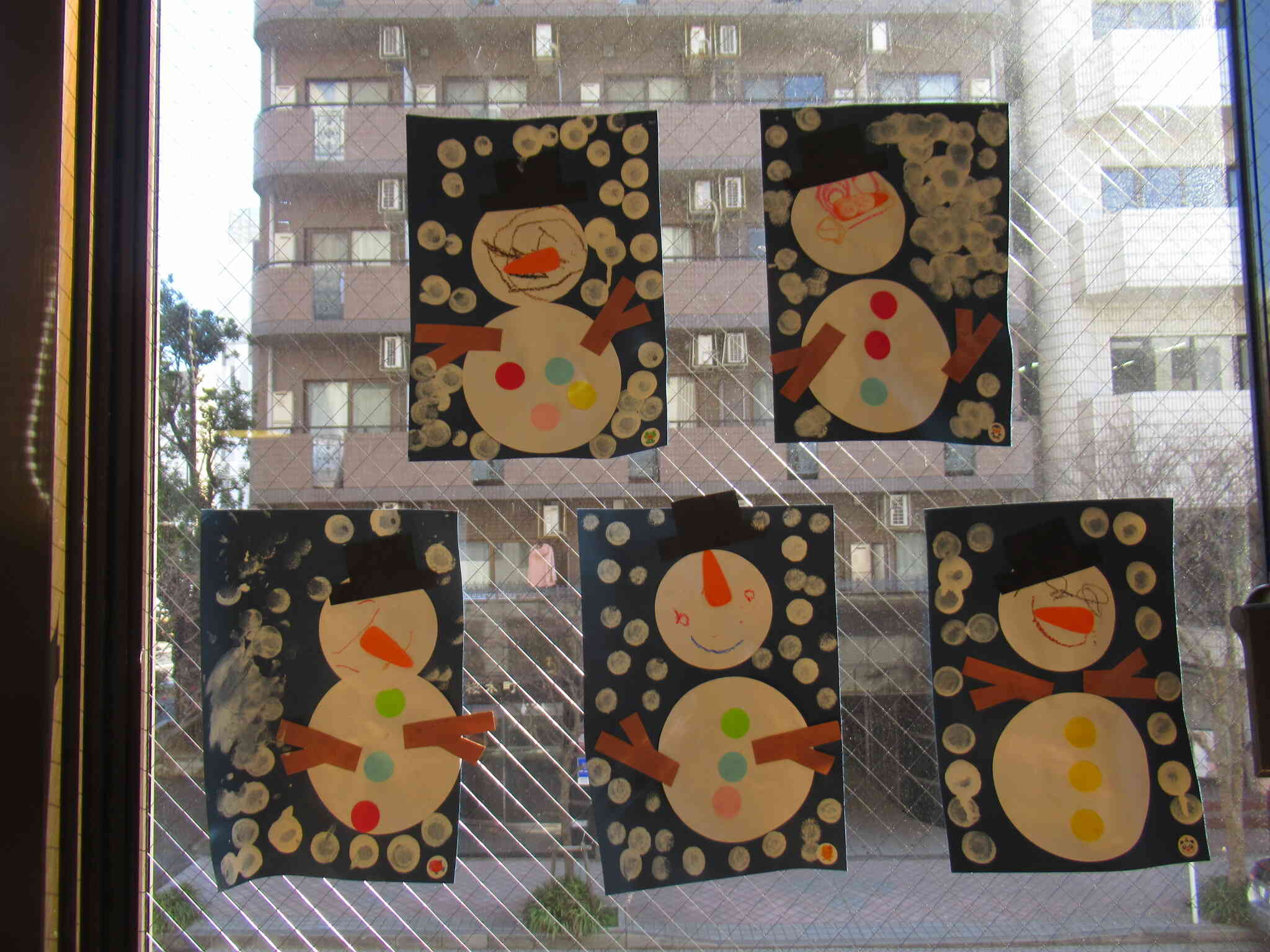 かわいいゆきだるまの完成☆