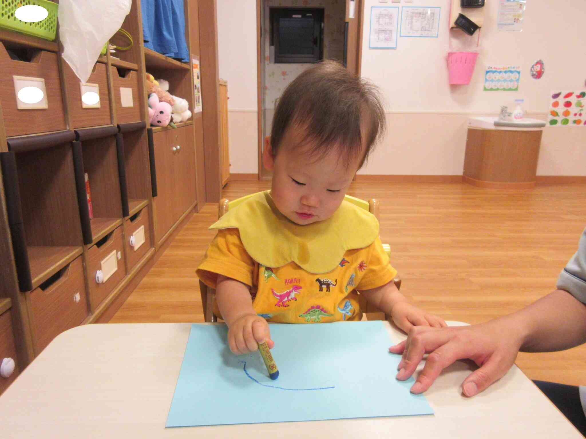 かえるを作ったよ！(０歳児)