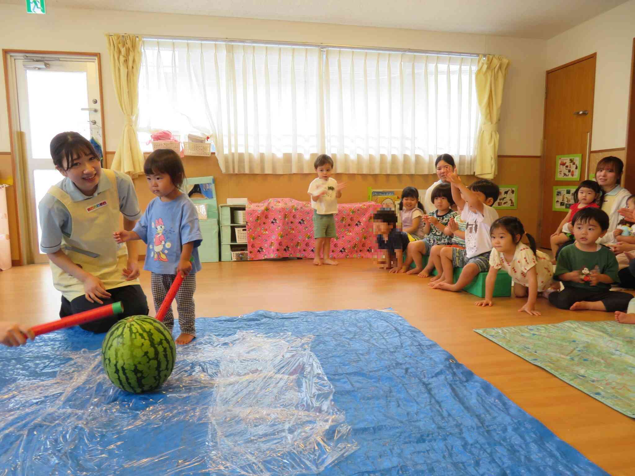 「がんばれ～！」みんなが応援してくれています。
