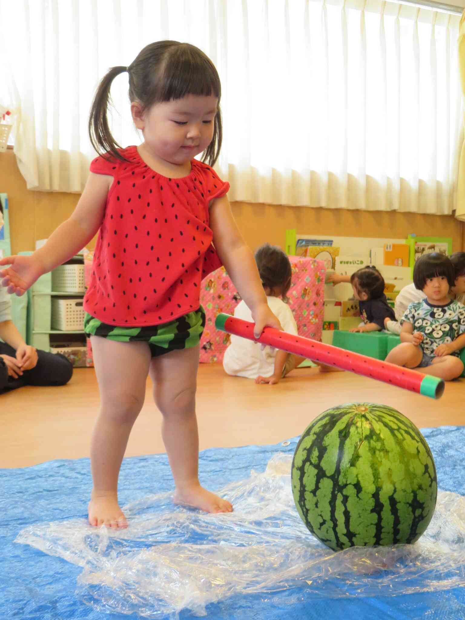 今年もすいかの衣装で参加♪