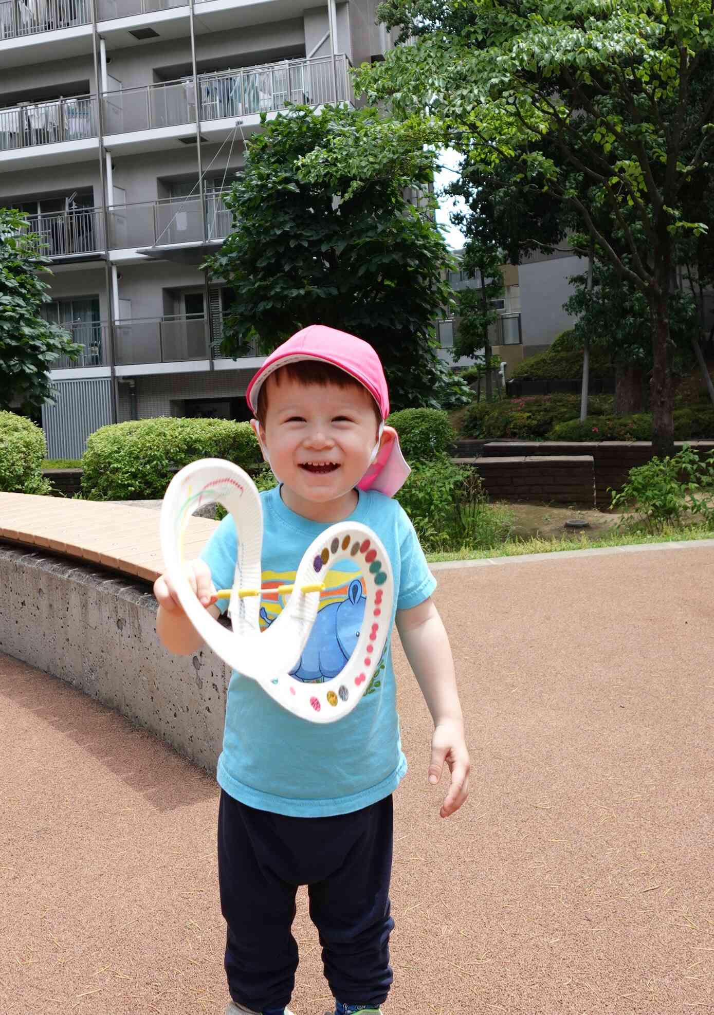 たくさん回ってこの笑顔！