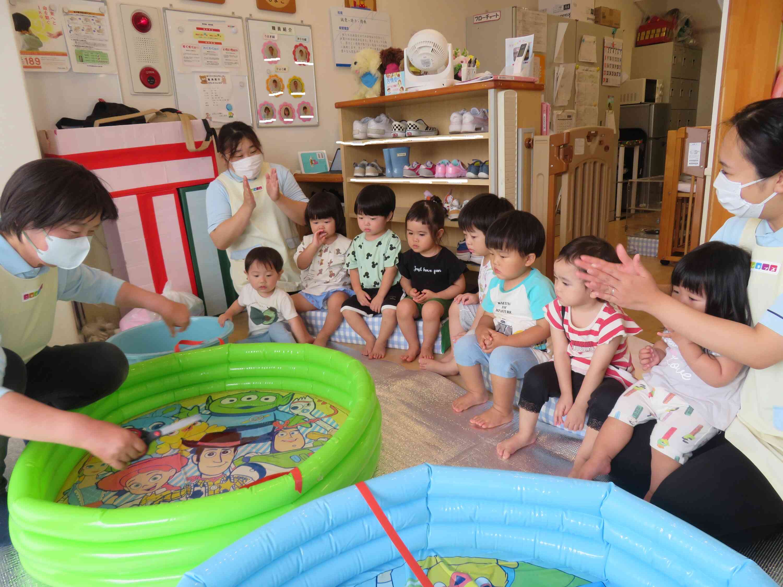 水遊び開きをしました！
