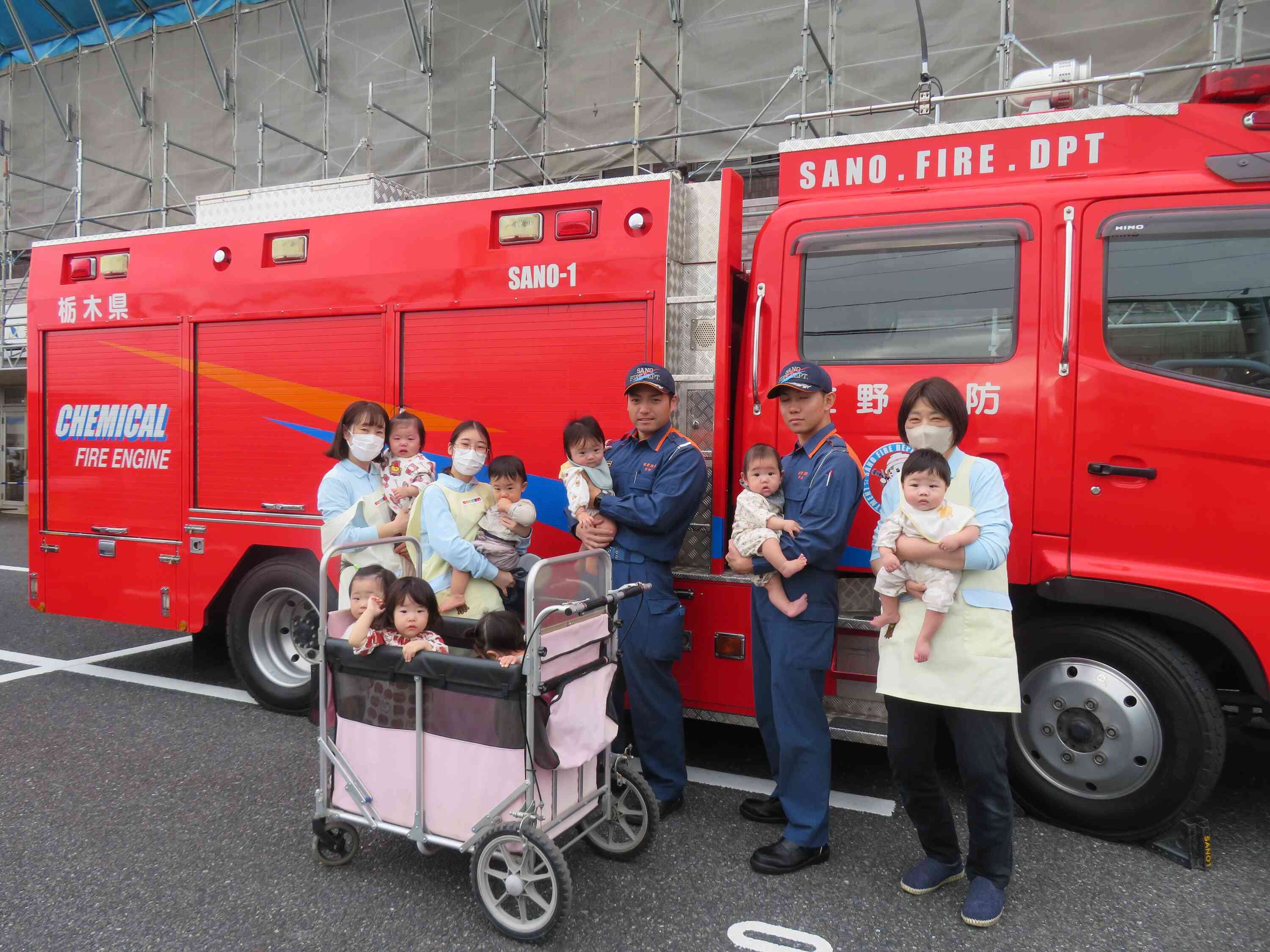消防士さんが抱っこしてくれました♡