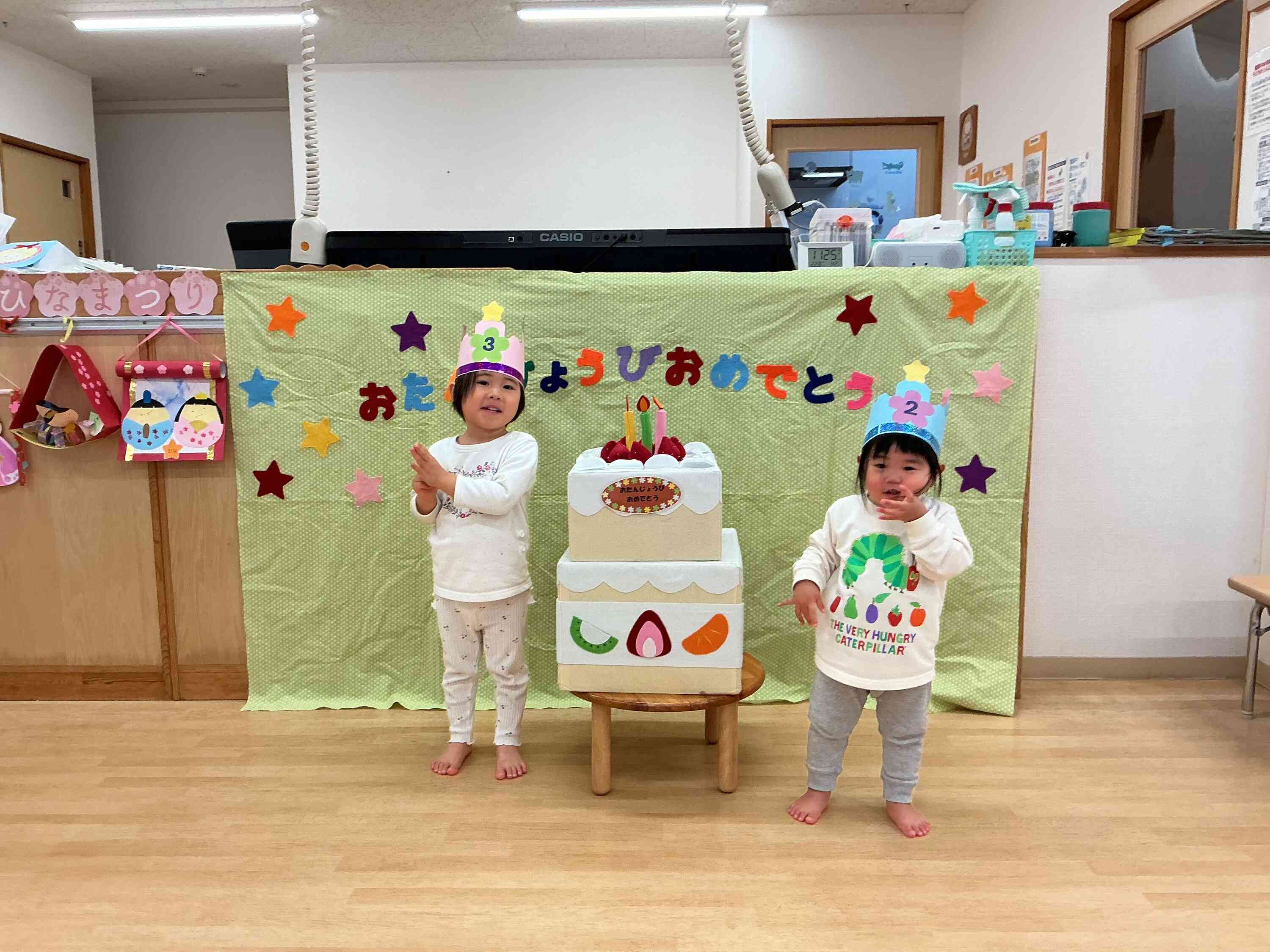 3月生まれのお誕生会とひな祭り会をしました！