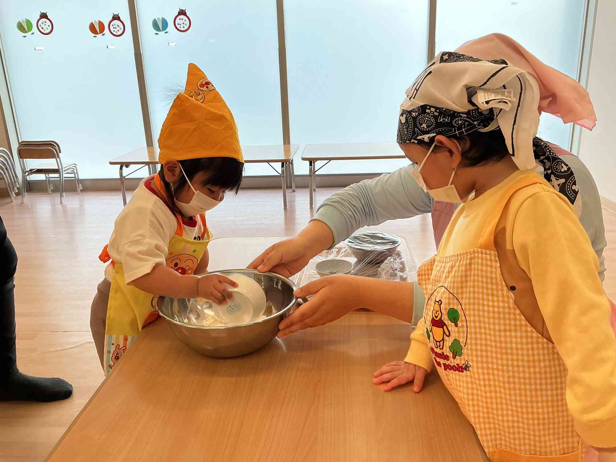 バナナホットケーキのクッキングをしました！