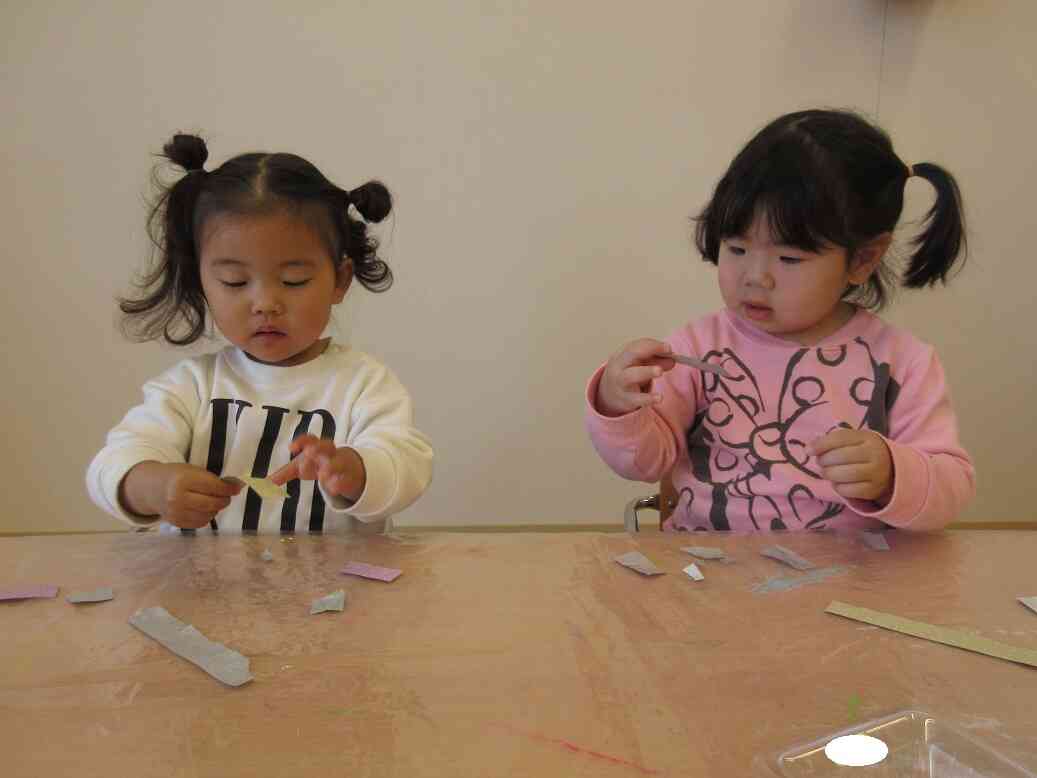 折り紙ビリビリ楽しいね！