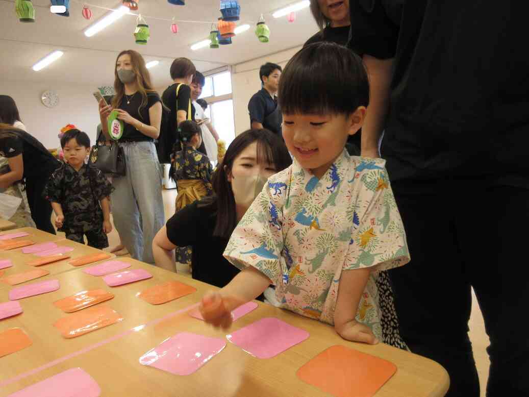夏祭り会【きりんぐみ（5歳児）のお店屋さん②】