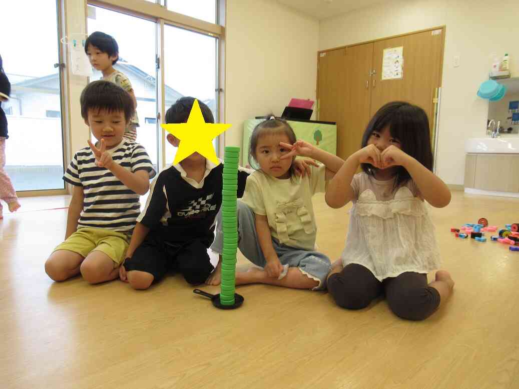 ブロックを重ねてみたよ♪