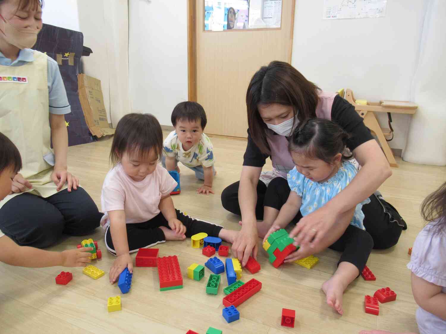 みんなでブロック遊び☆