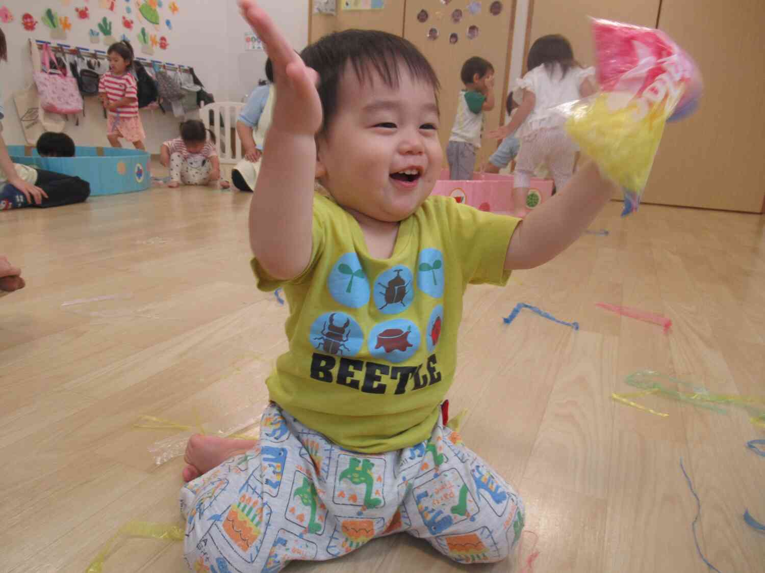 スズランテープ遊び☆