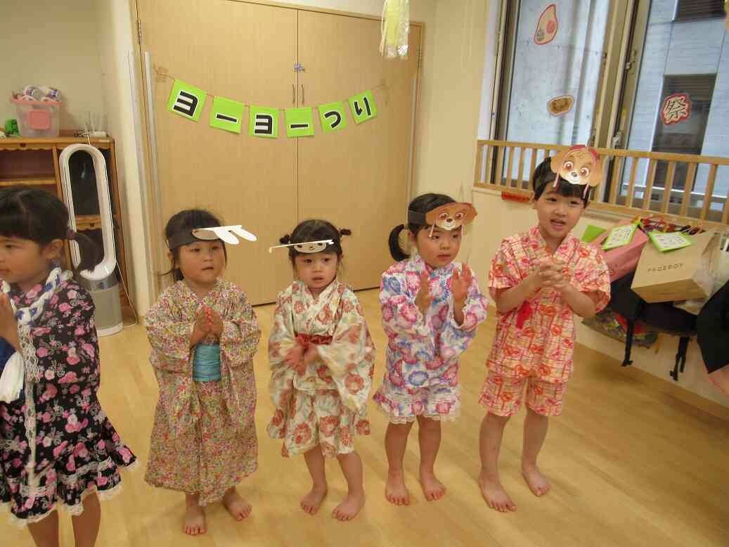 最後にはみんなでアンパンマン音頭と子ども盆踊りを踊りました♪