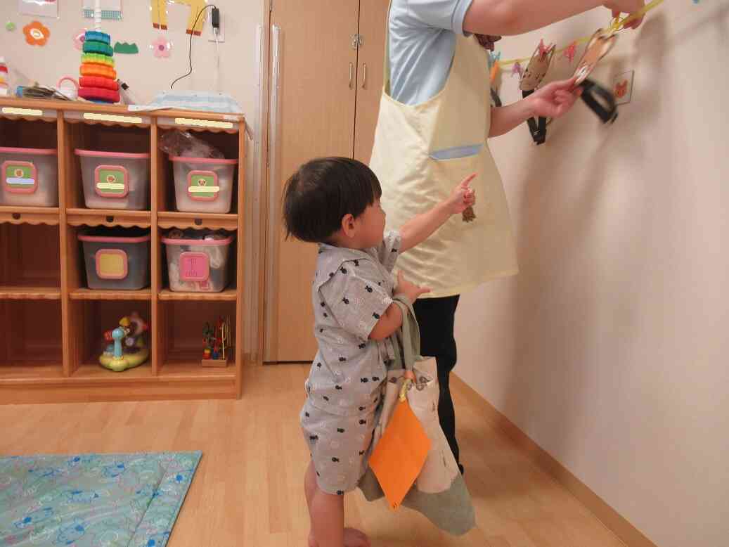 お面を選んでニッコリ笑顔！