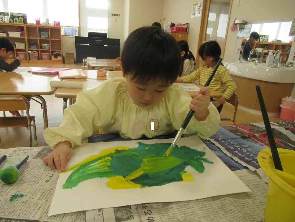 絵の具楽しい！