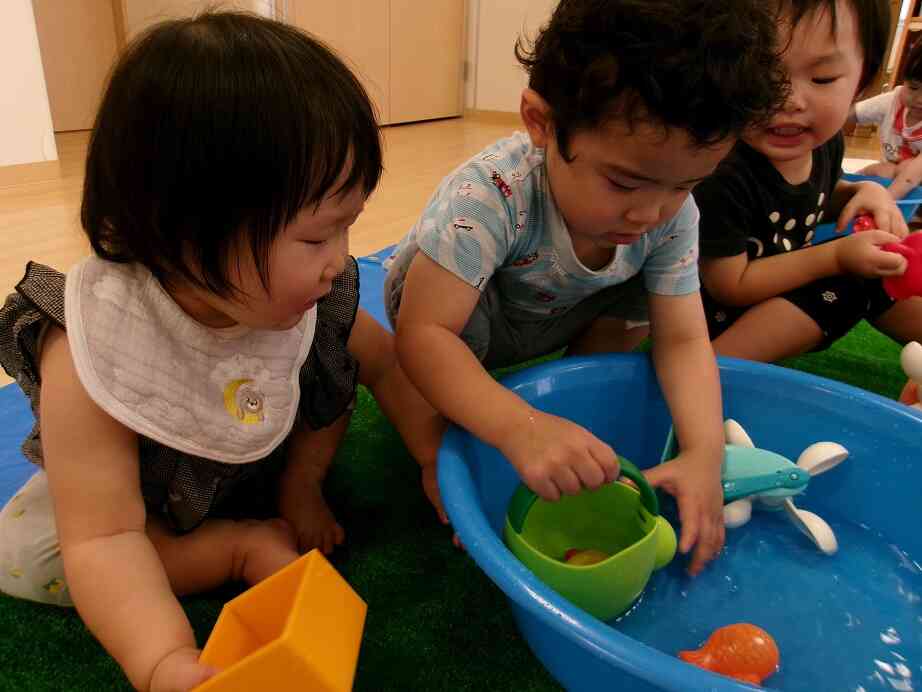 お水冷たいね！