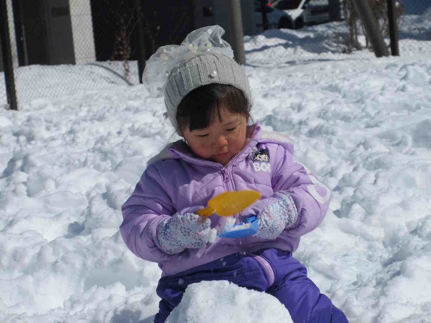 雪で遊びたい！