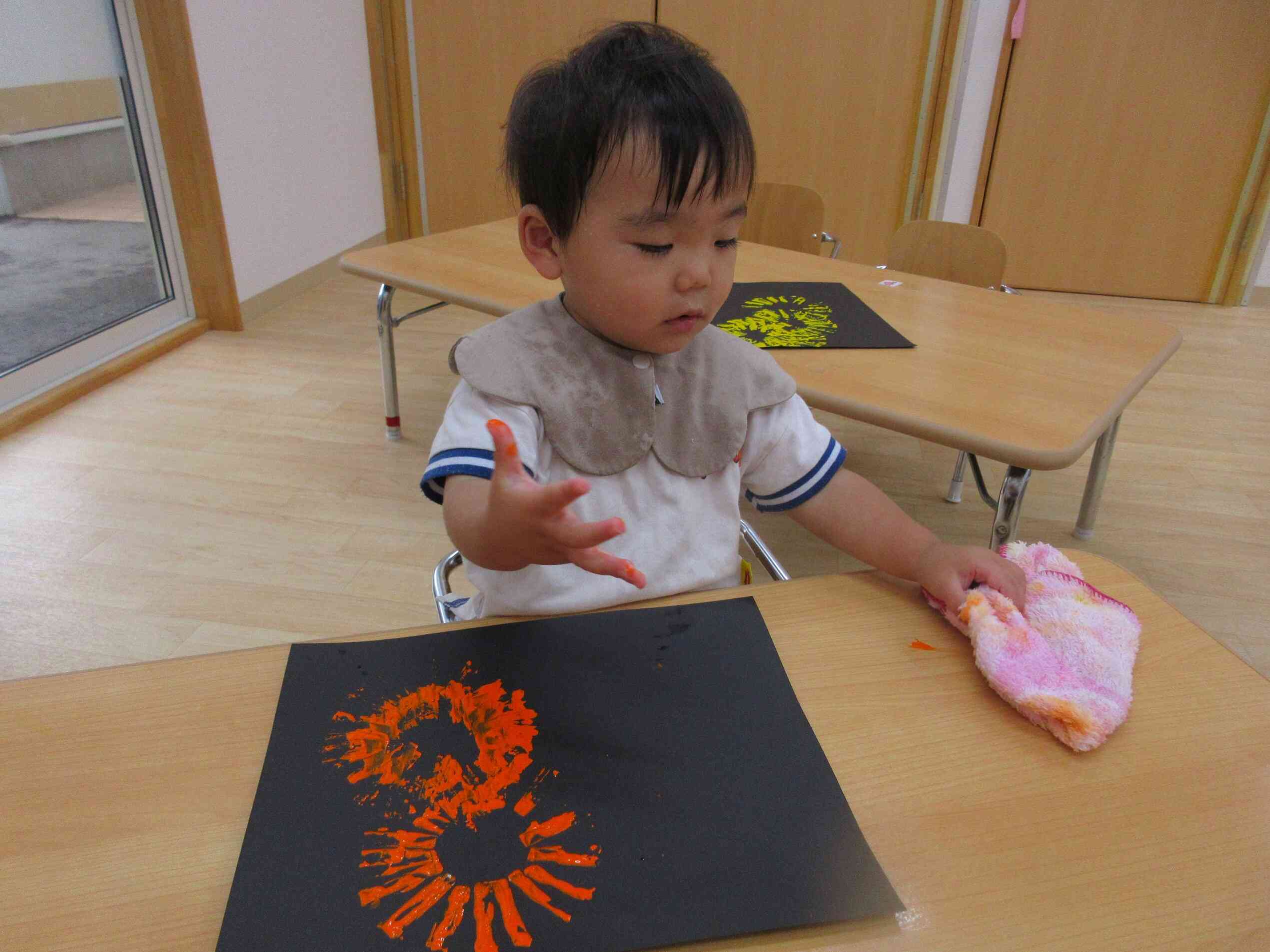 絵の具がついちゃった～