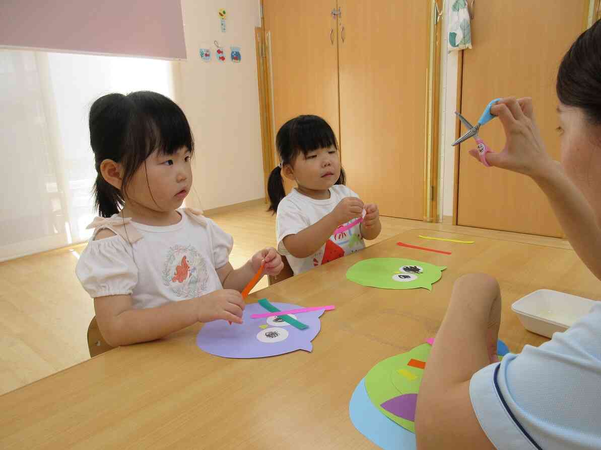 ９月の製作（うさぎ組～2歳児～）
