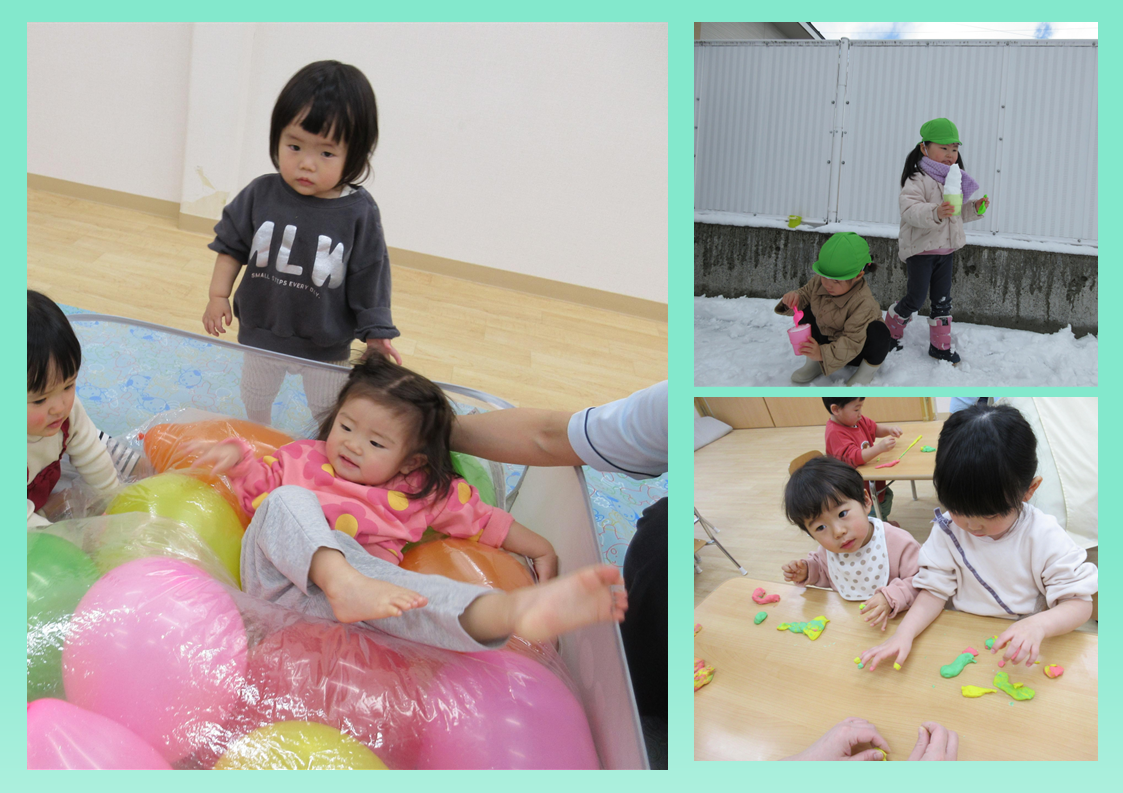 室内遊びも雪遊びもおもいっきり楽しんだね！