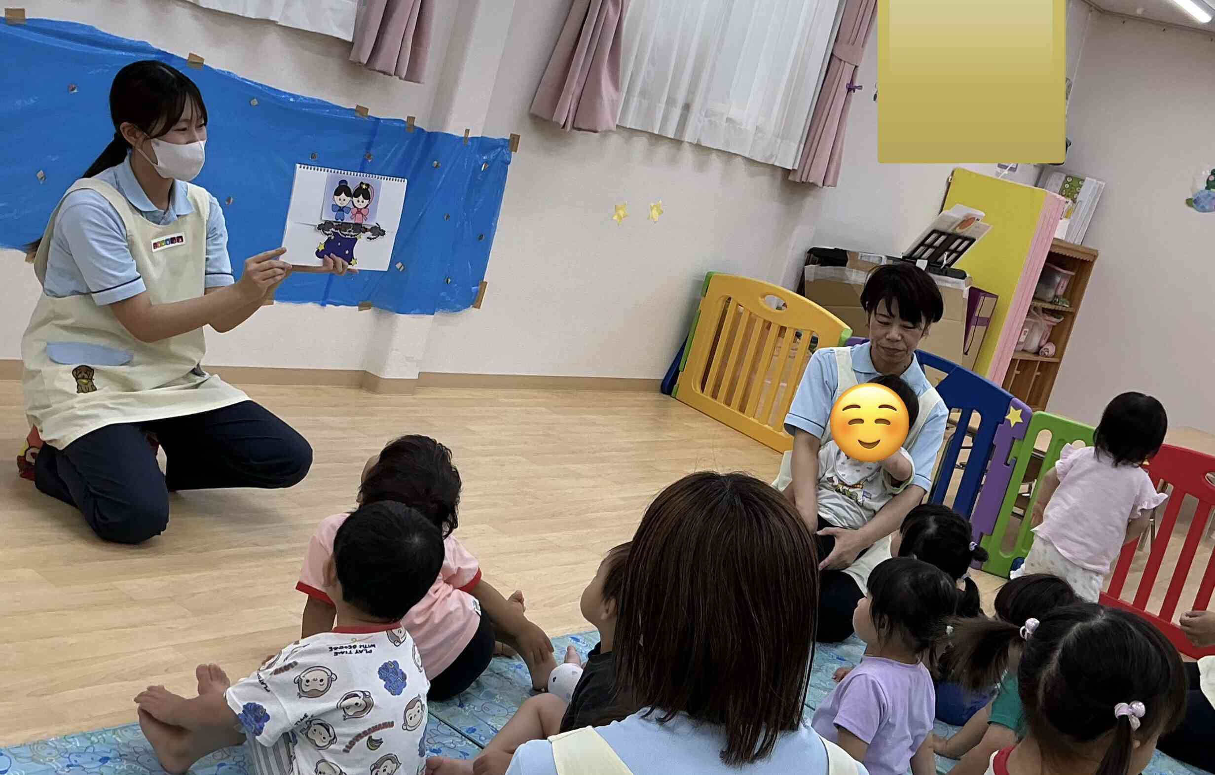 織姫さま、彦星さまのお話を聞いたよ
