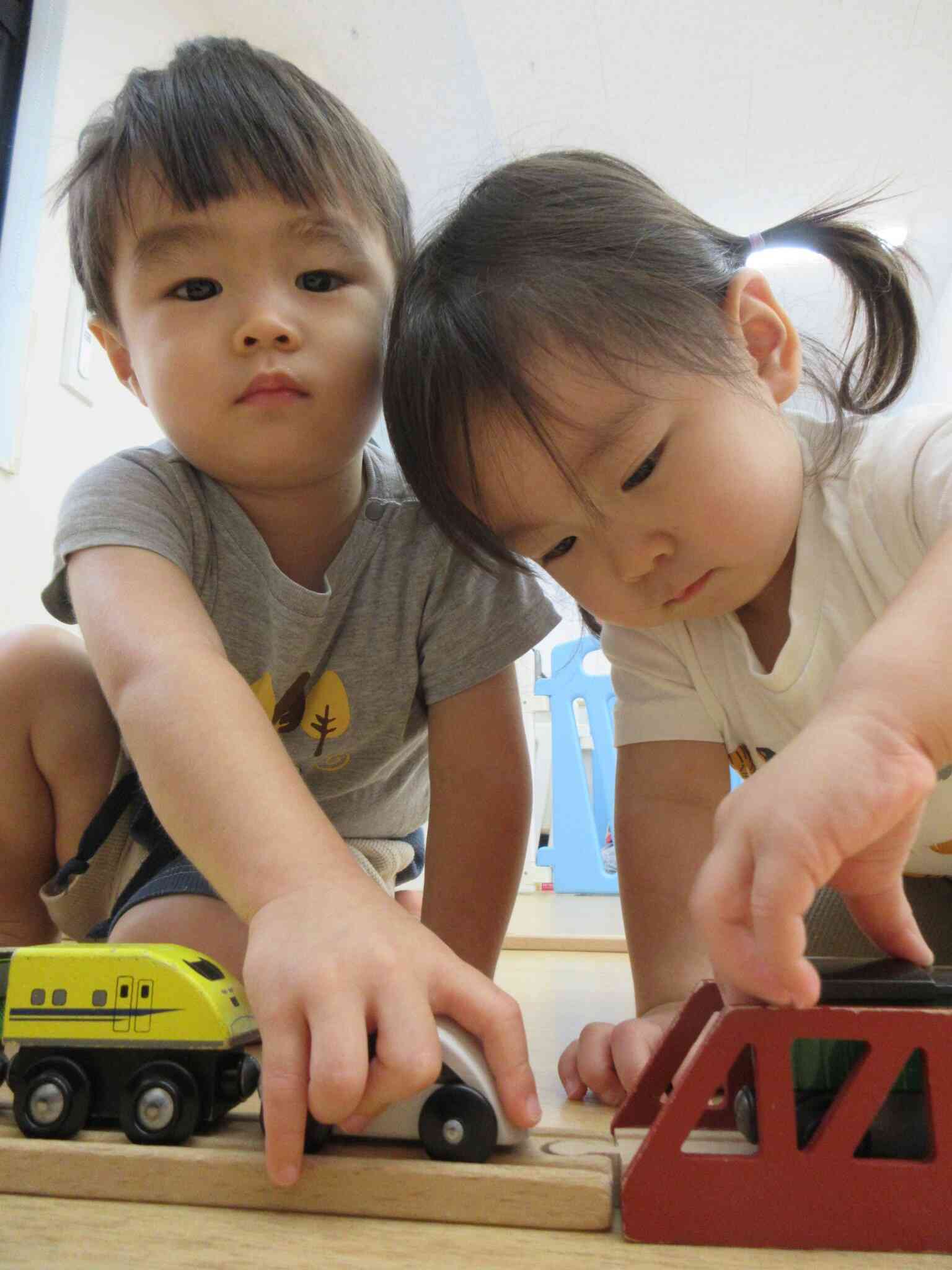 こっちを走るよ~(*^-^*)