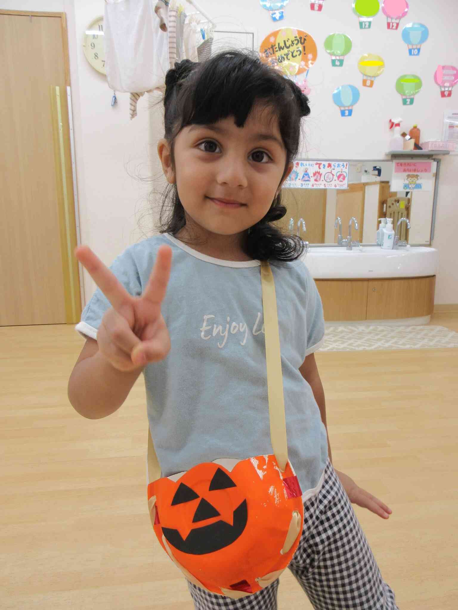 かわいいかぼちゃのバックが出来あがりました!